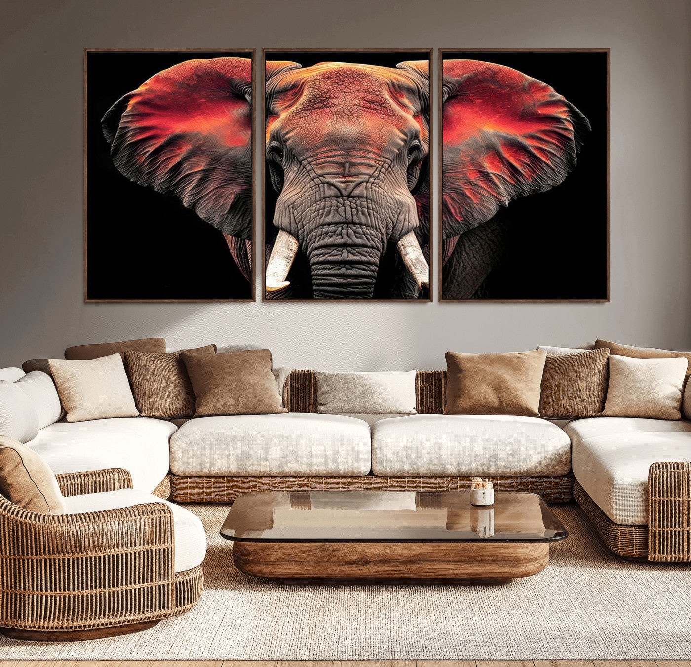 -Elephant Wall Art Canvas Print
