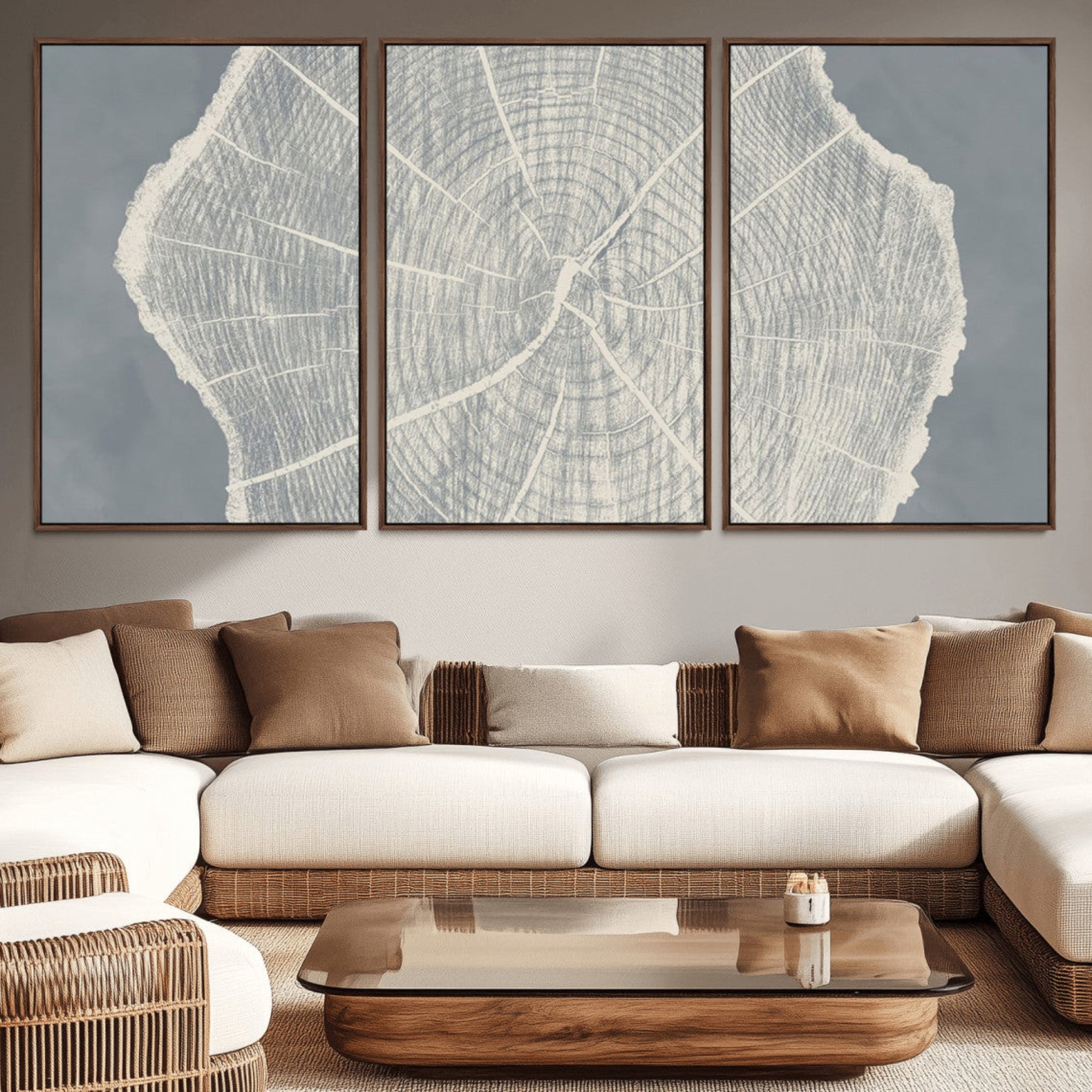 25547-MGV-CV-36X24-Abstract Tree Ring Wall Art Canvas Print – Nature-Inspired, Ready to Hang, Modern Home Decor