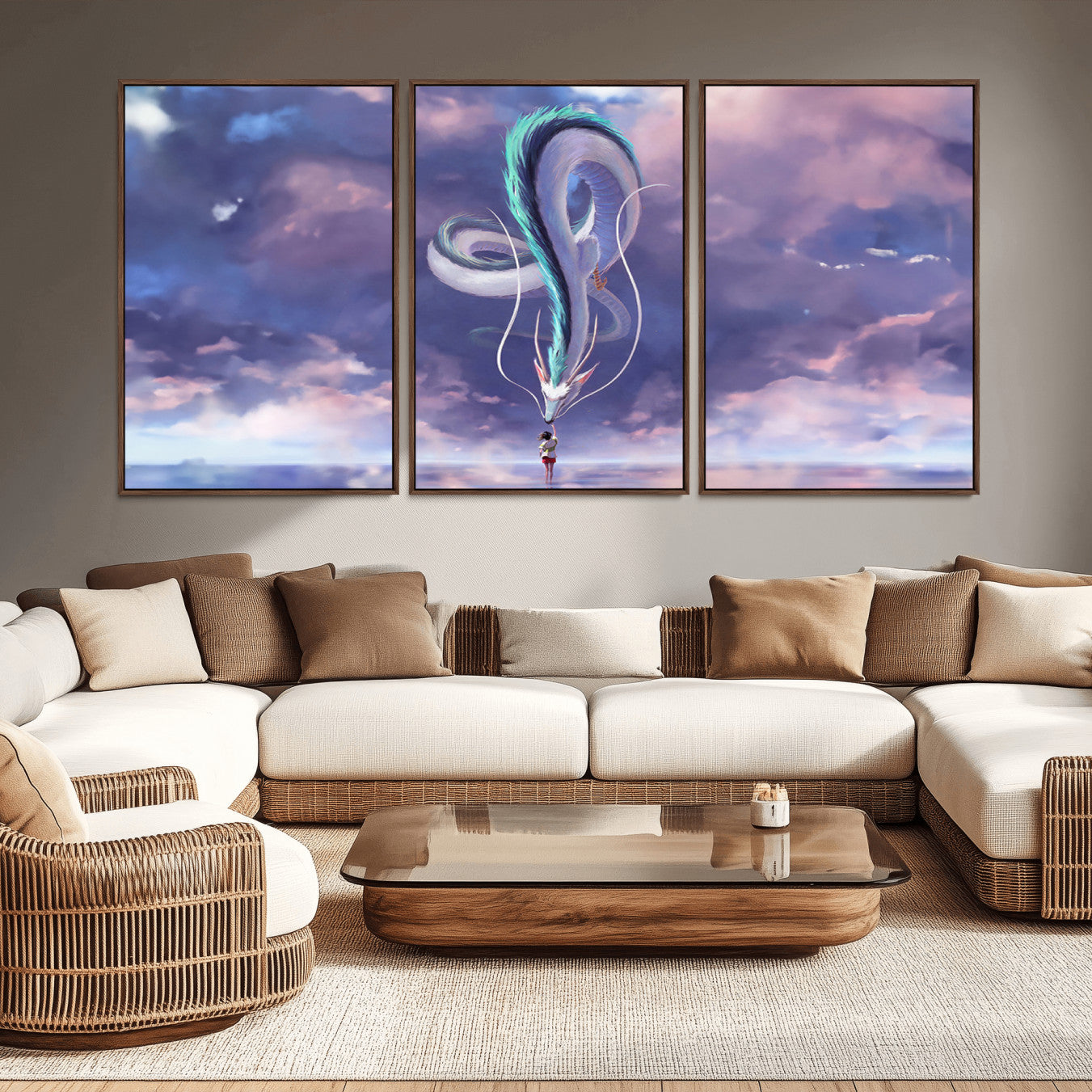 -Spirited Away Haku and Chihiro Poster - Anime Lover - Hayao Miyazaki - Studio Ghibli Poster - Anime