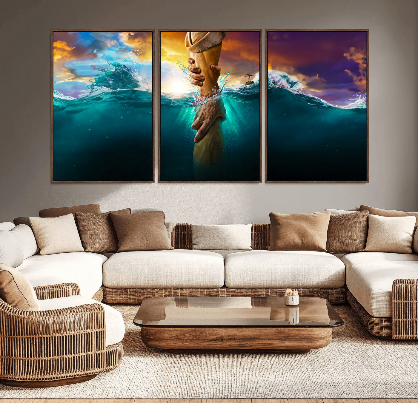 -God Hand Wall Art Canvas Print