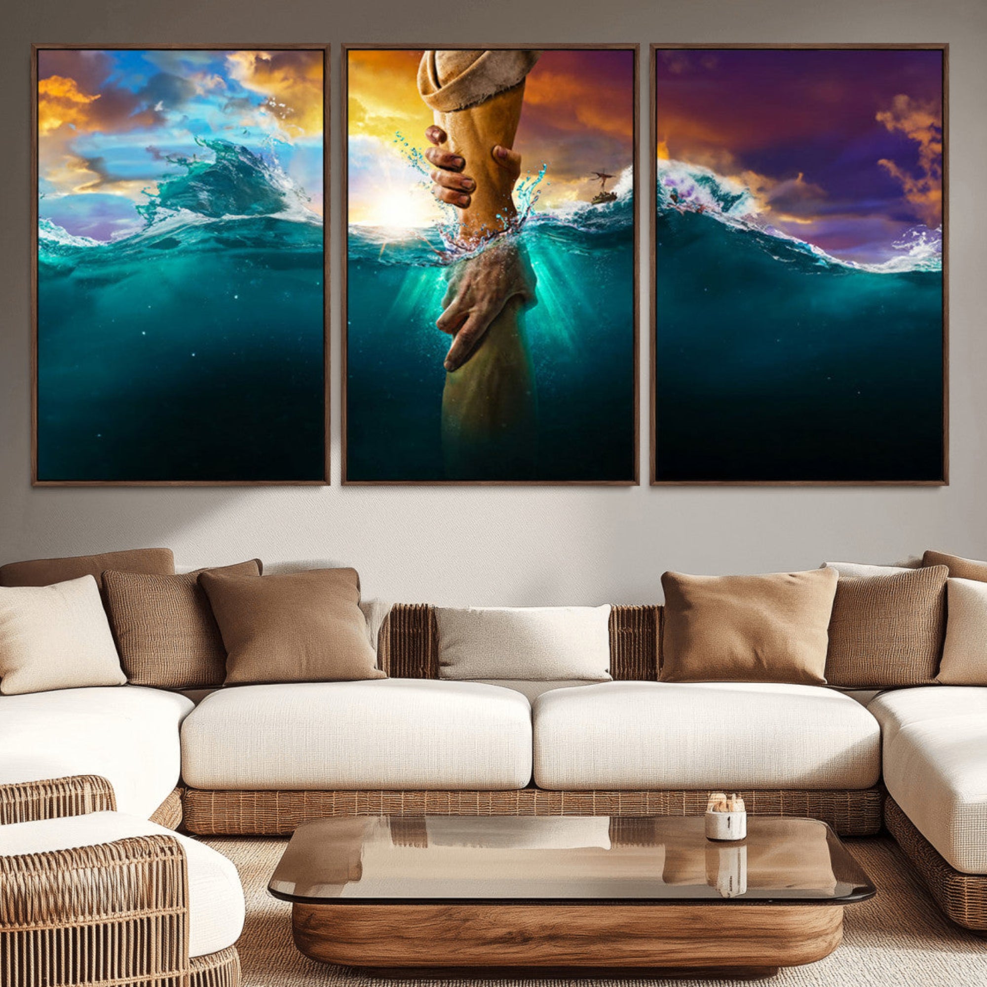 52403-MGV-CV-36X24-God Hand Wall Art Canvas Print