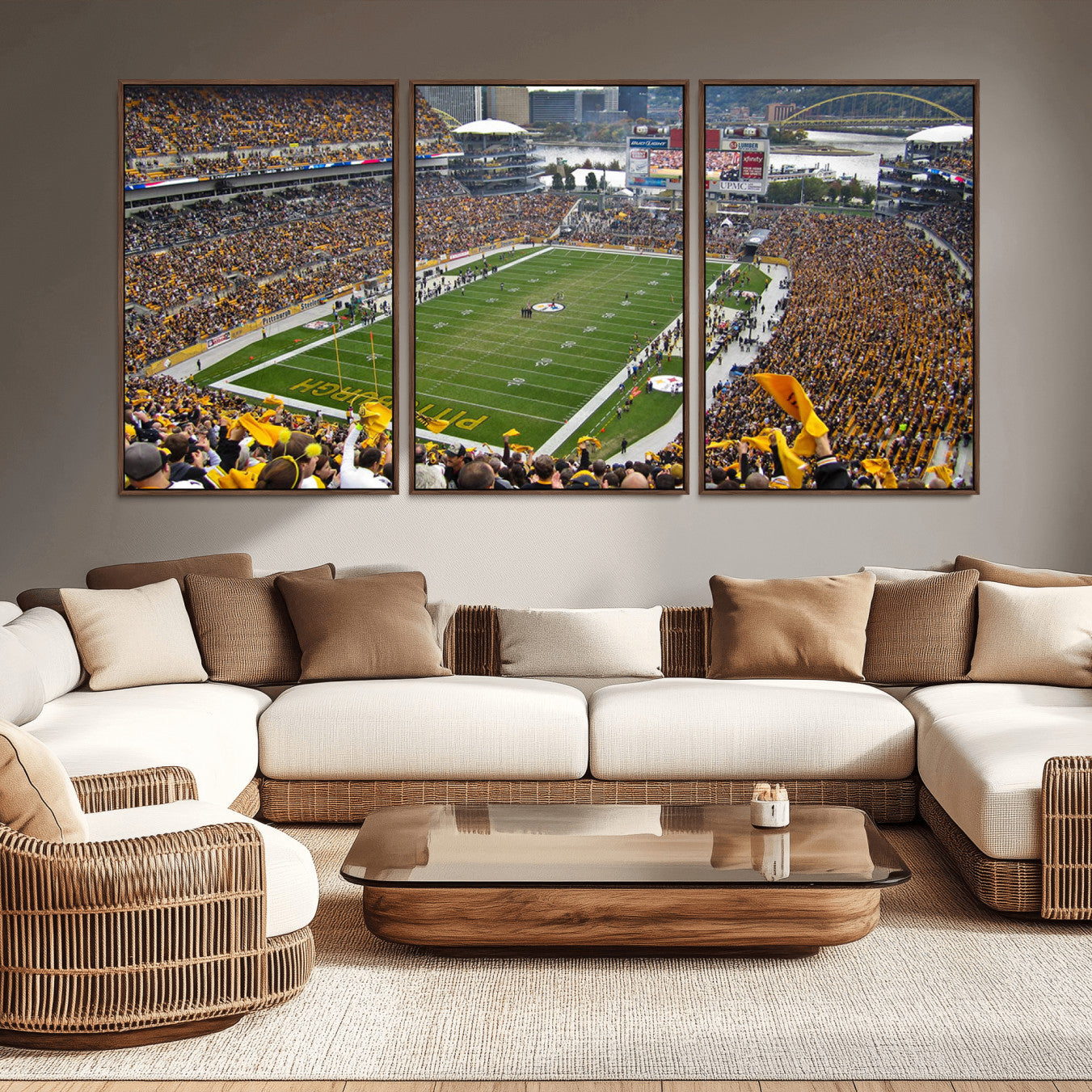 -Pittsburgh Steelers Print - Pittsburgh Heinz Field Stadium Wall Art Canvas Print