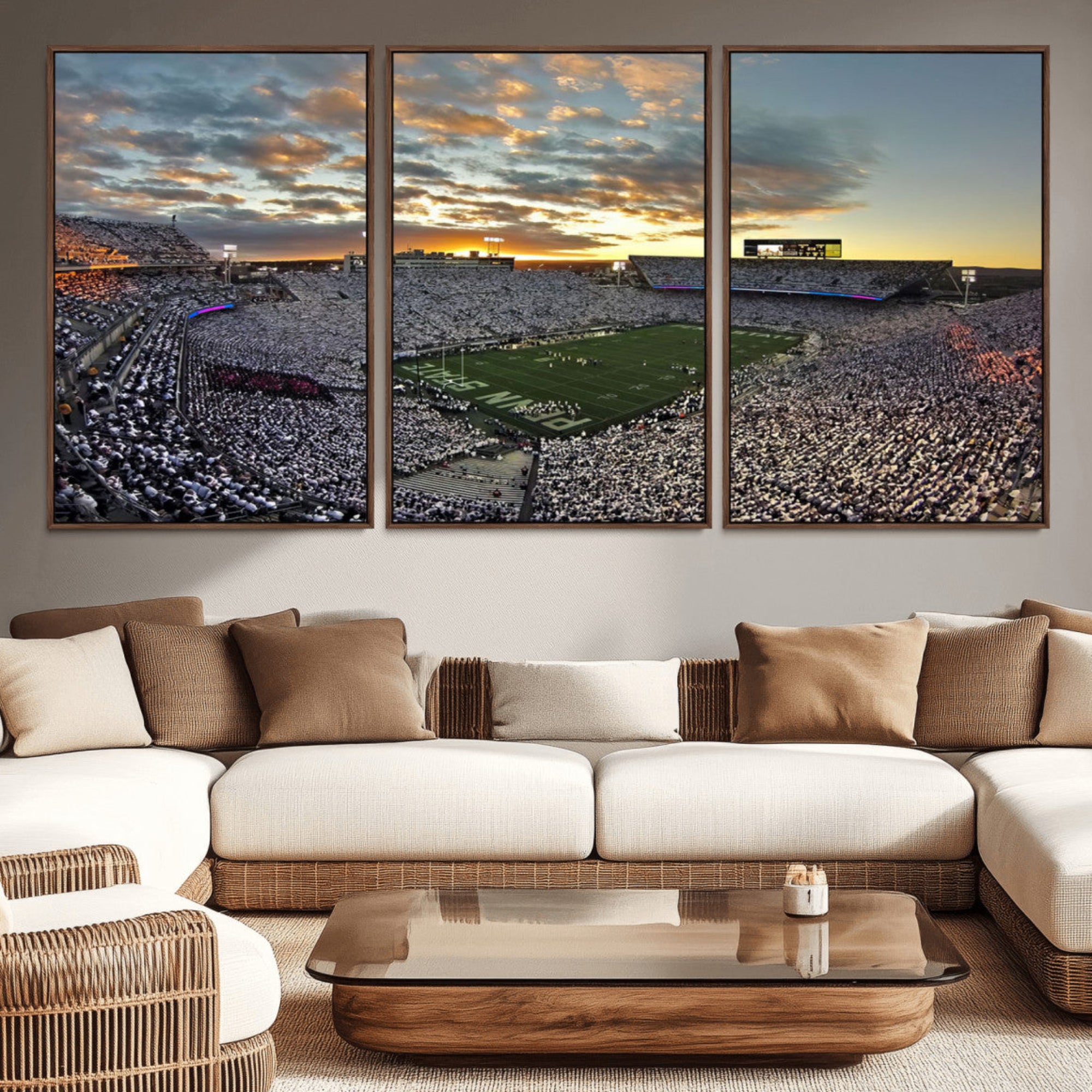 38807-MGV-CV-36X24-Beaver Stadium Wall Art - Penn State Stadium Wall Art | Penn Nittany Lions Football Match for Sport