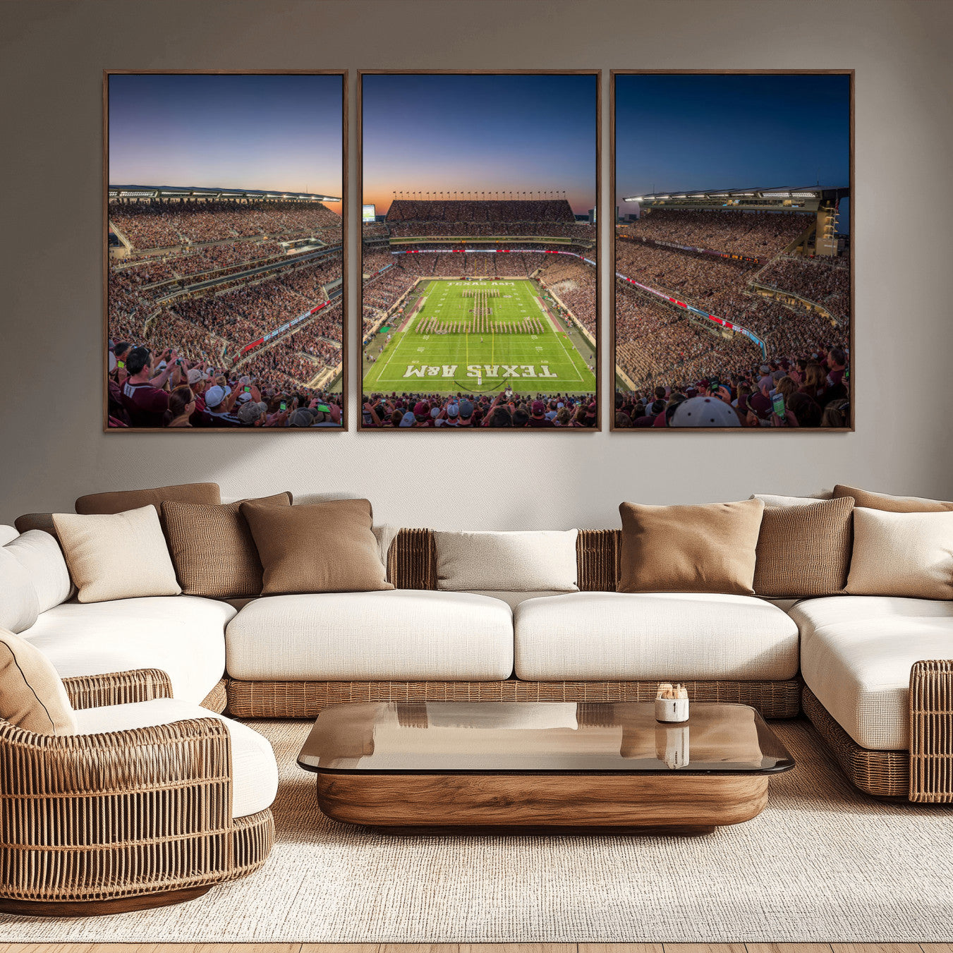 -Kyle Field Wall Art Print | Large Texas A&M Aggies Football Canvas Print for Sports Enthusiasts |