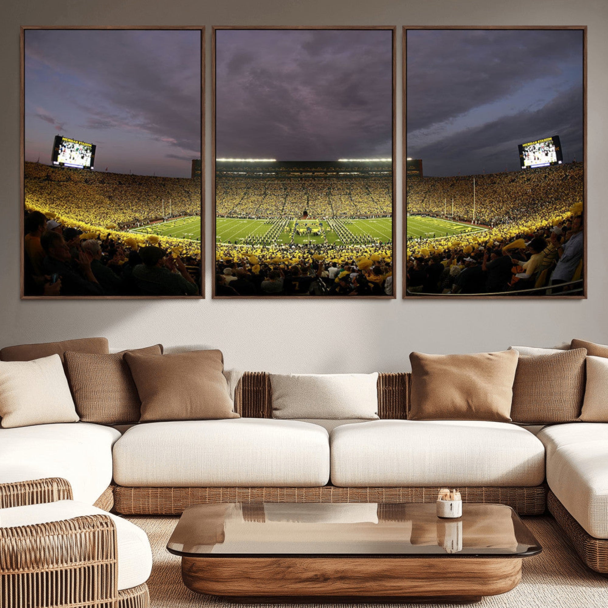 72404-MGV-CV-36X24-Michigan Wolverines Print - Michigan Stadium Wall Art Canvas Print