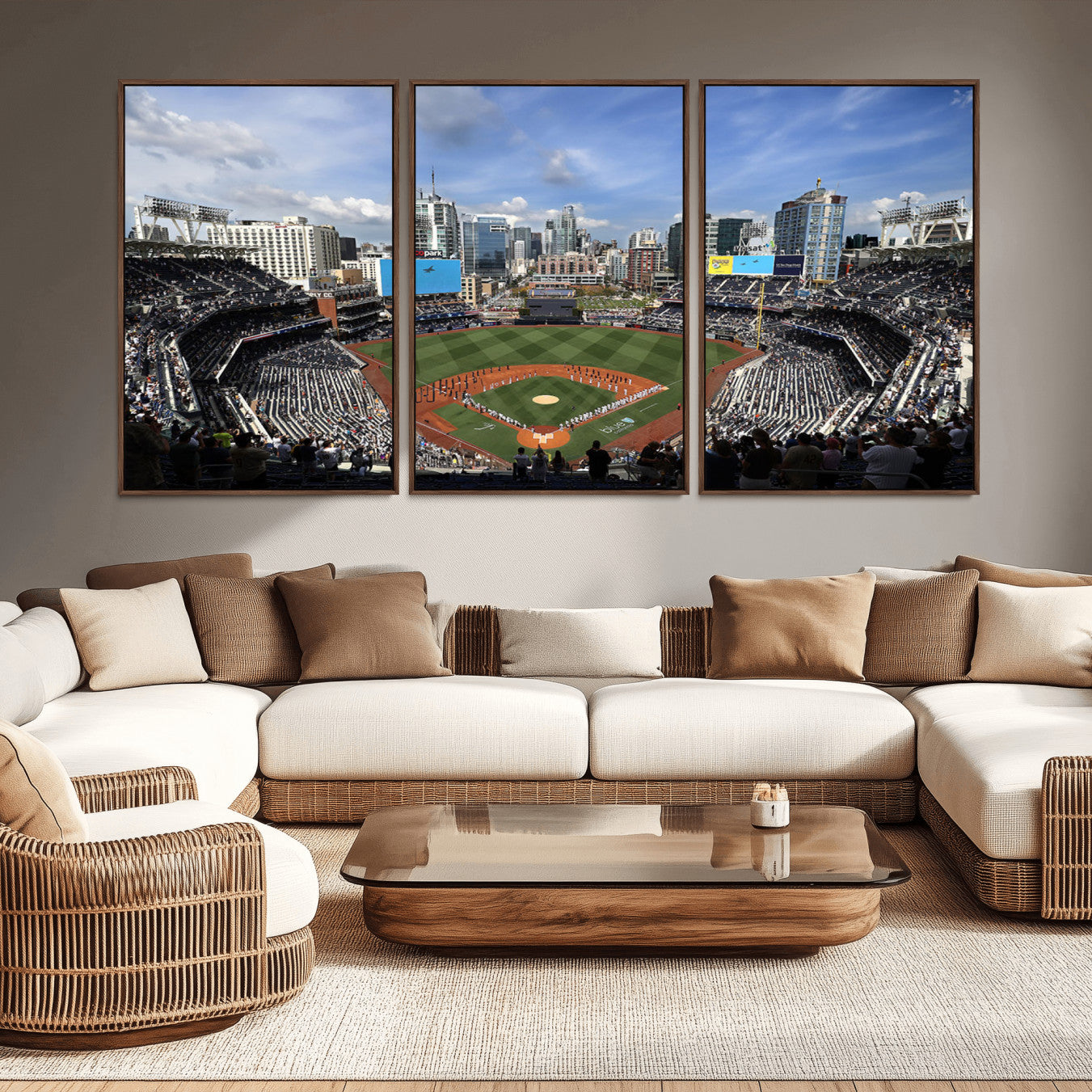 -San Diego Padres Baseball Team Print - Petco Park Stadium Wall Art Canvas Print