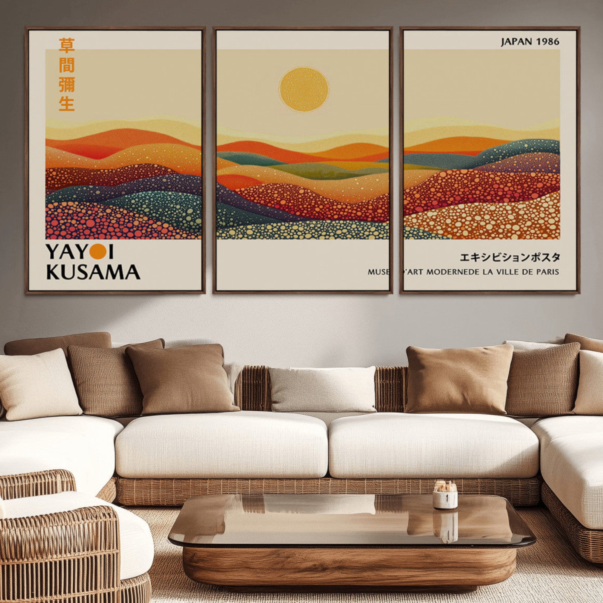 88180-MGV-CV-36X24-Yayoi Kusama Art Print Wall Decor – Yayoi Kusama Wabi Sabi Japanese Wall Art Print - Vibrant