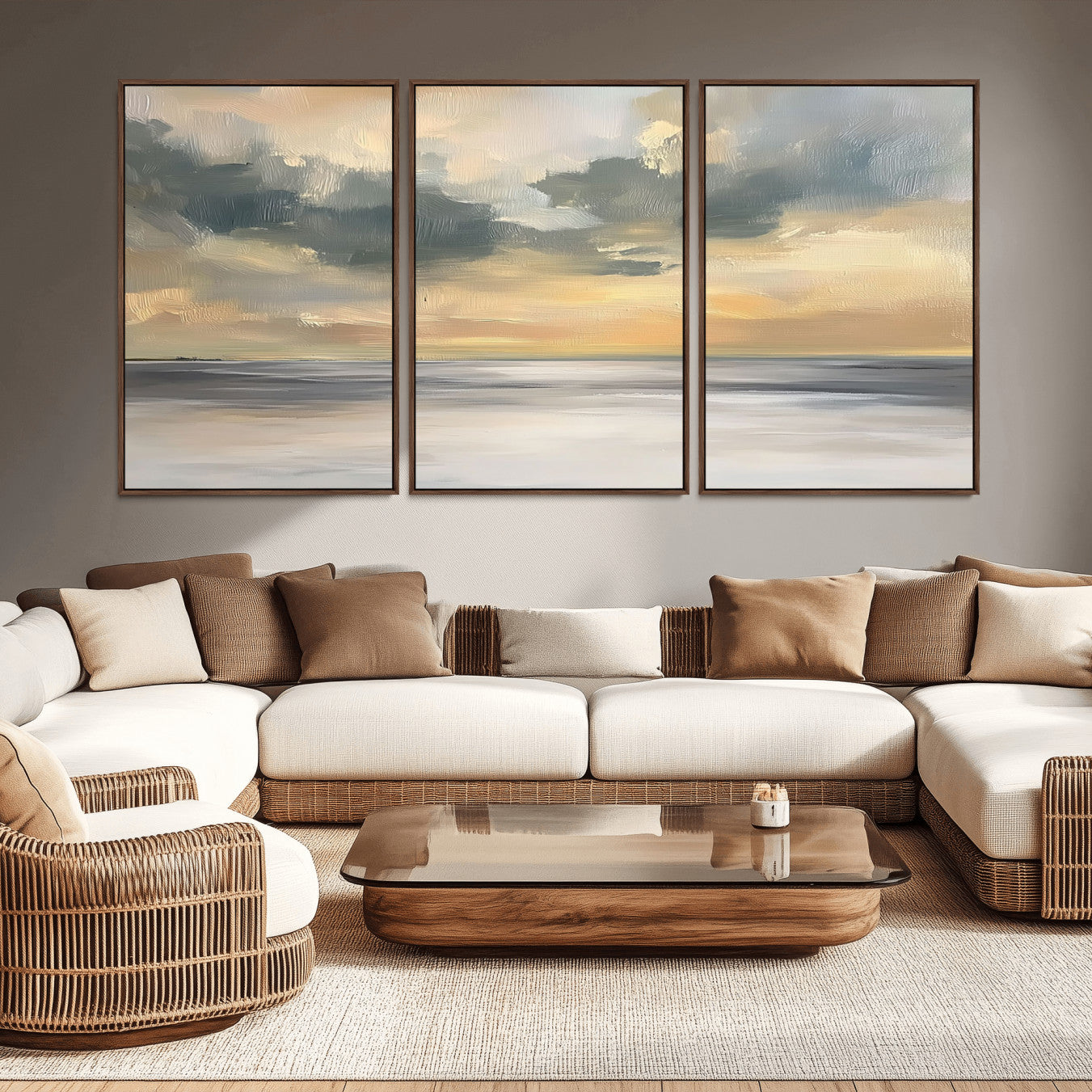 45544-MGV-CV-36X24-Modern Coastal Artwork with Vibrant Abstract Ocean Waves Wall Art Canvas Print for Contemporary
