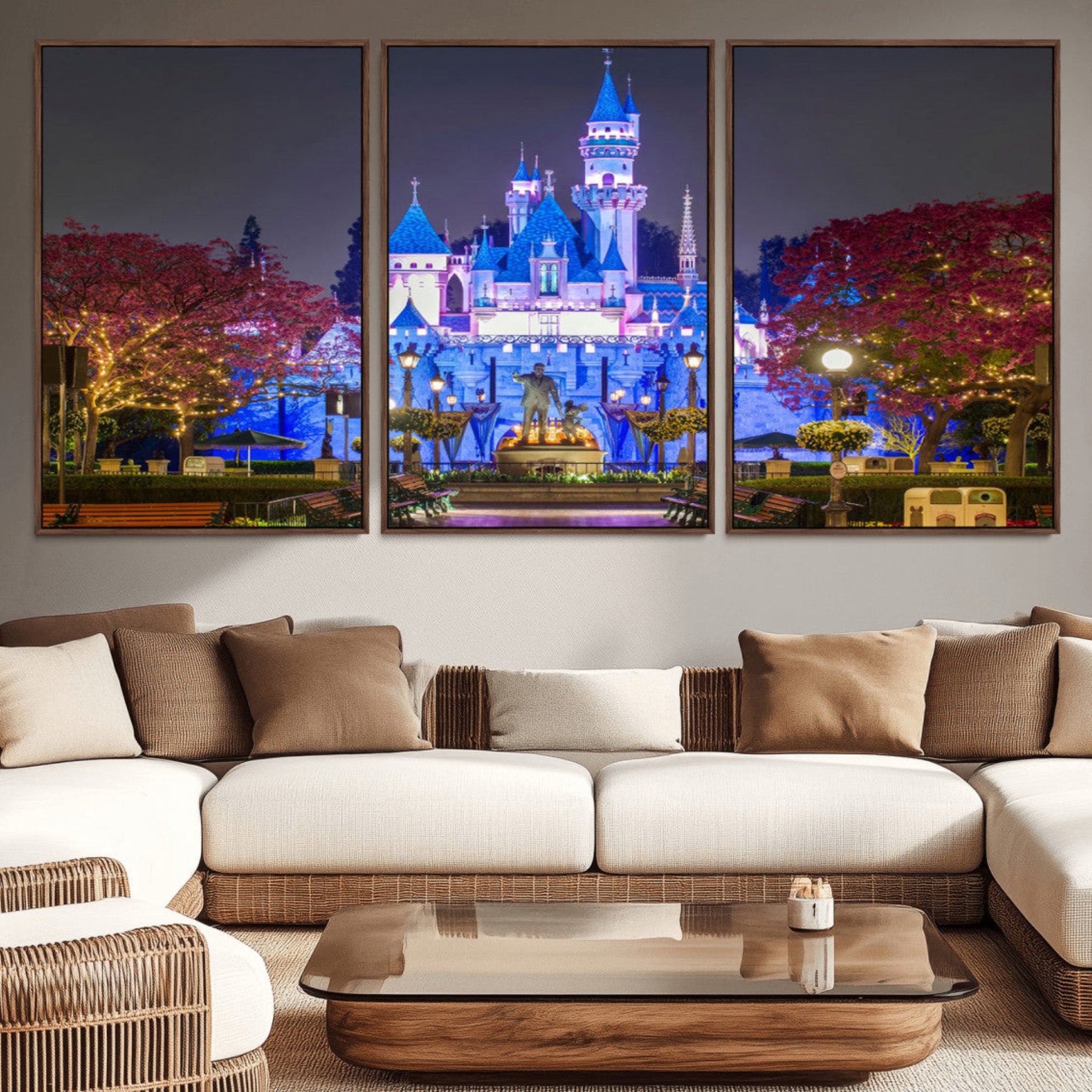 66710-MGV-CV-36X24-Large Disney Castle Wall Art Canvas Print - Magic Kingdom Kids Room Decoration Disney World