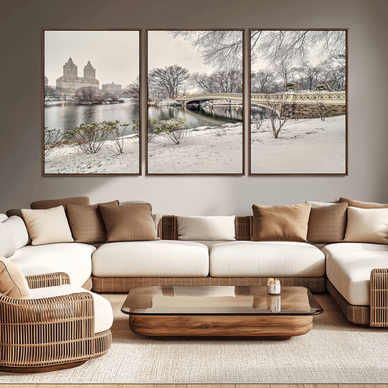 -The Bow Bridge in Central Park Canvas, The Bow Bridge Canvas Print