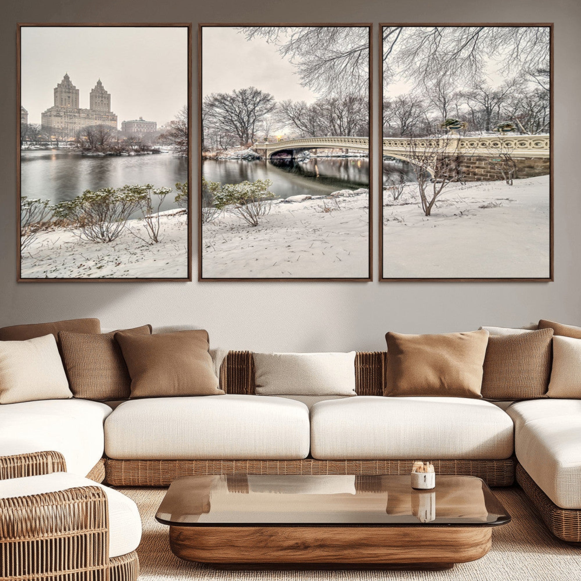 60292-MGV-CV-36X24-The Bow Bridge in Central Park Canvas, The Bow Bridge Canvas Print