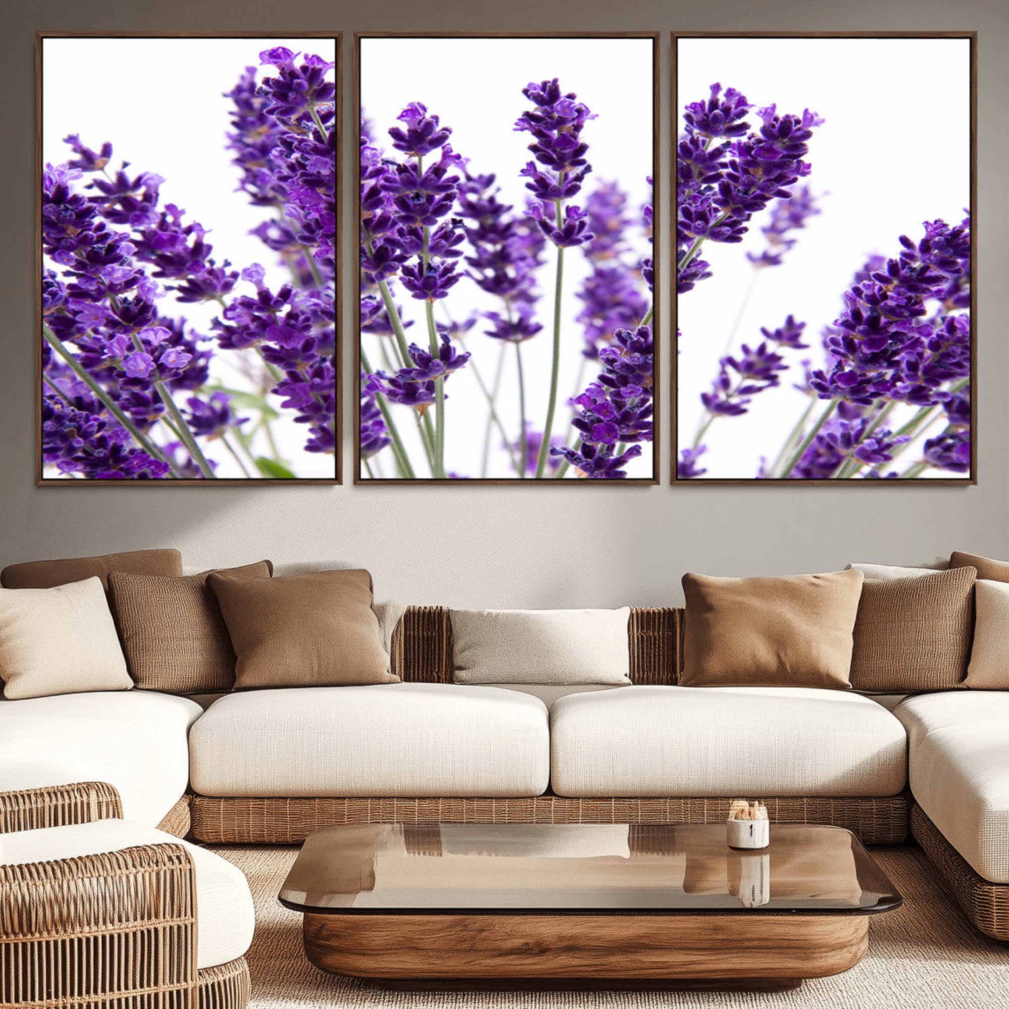76859-MGV-CV-36X24-Lavender Flower Wall Art Canvas Print