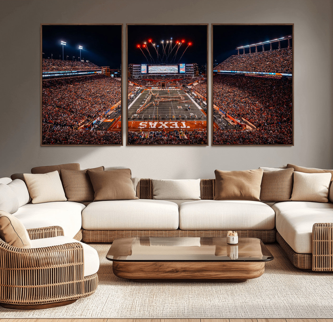 -Texas Memorial Stadium Wall Art Canvas Print