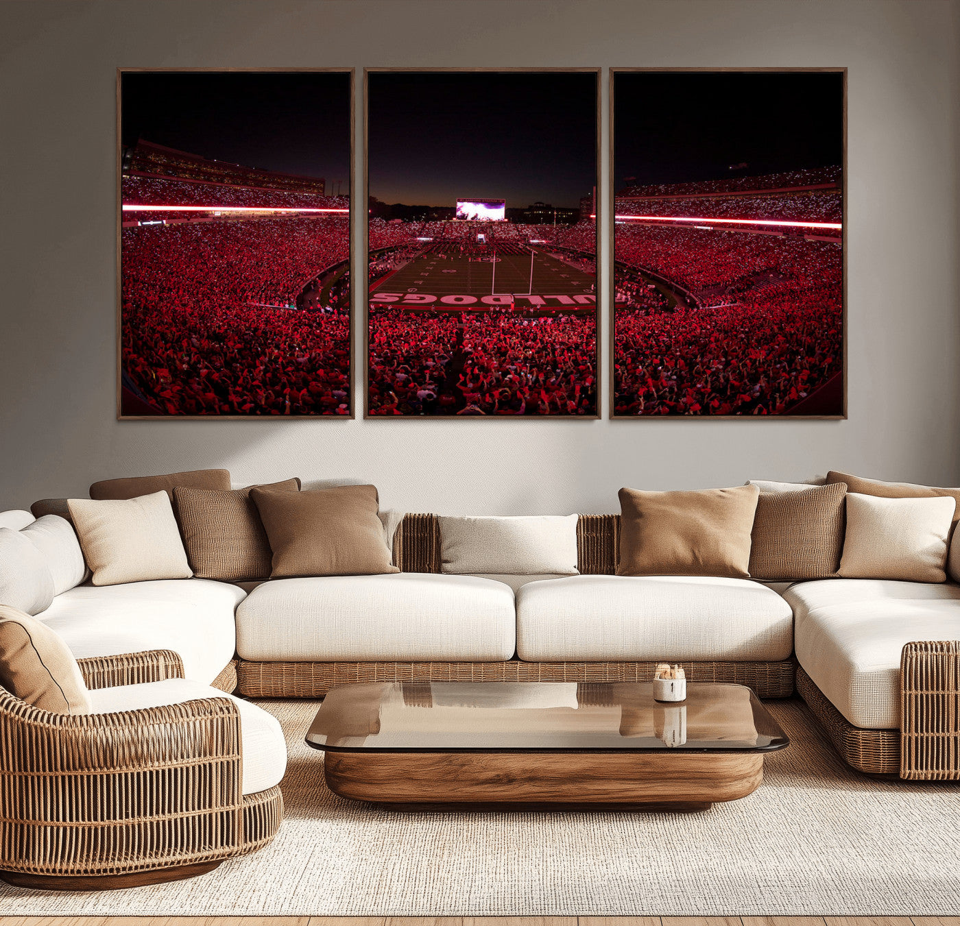 38331045-MGV-CV-36X24-Dooley Stadium Wall Art, Sports Arena Canvas Print, Dooley Field Sanford Stadium Artwork for Home, Office
