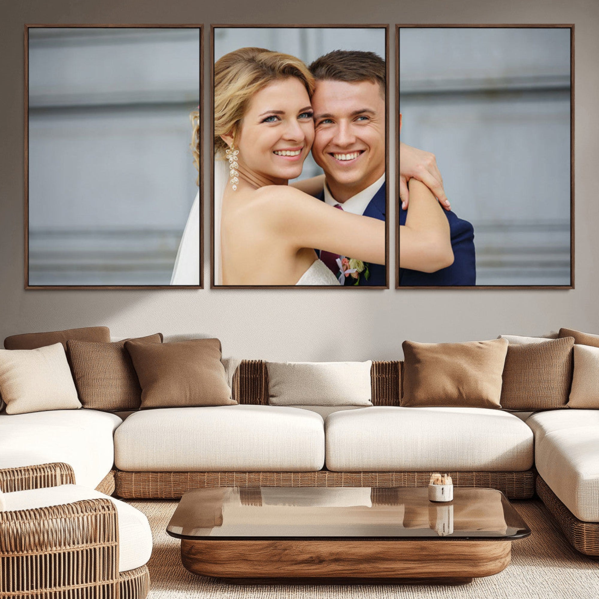 CSTM6030-MGV-CV-36X24-Create Your Own Photo Framed Canvas Print - Custom Personalized Wall Art Print for Gift