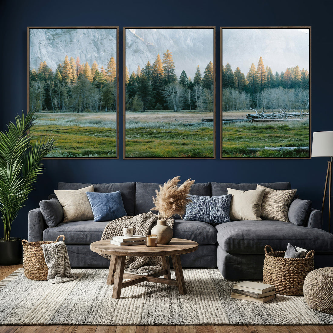 Forest Meadow Wall Art Canvas Print, Pine Tree Landscape