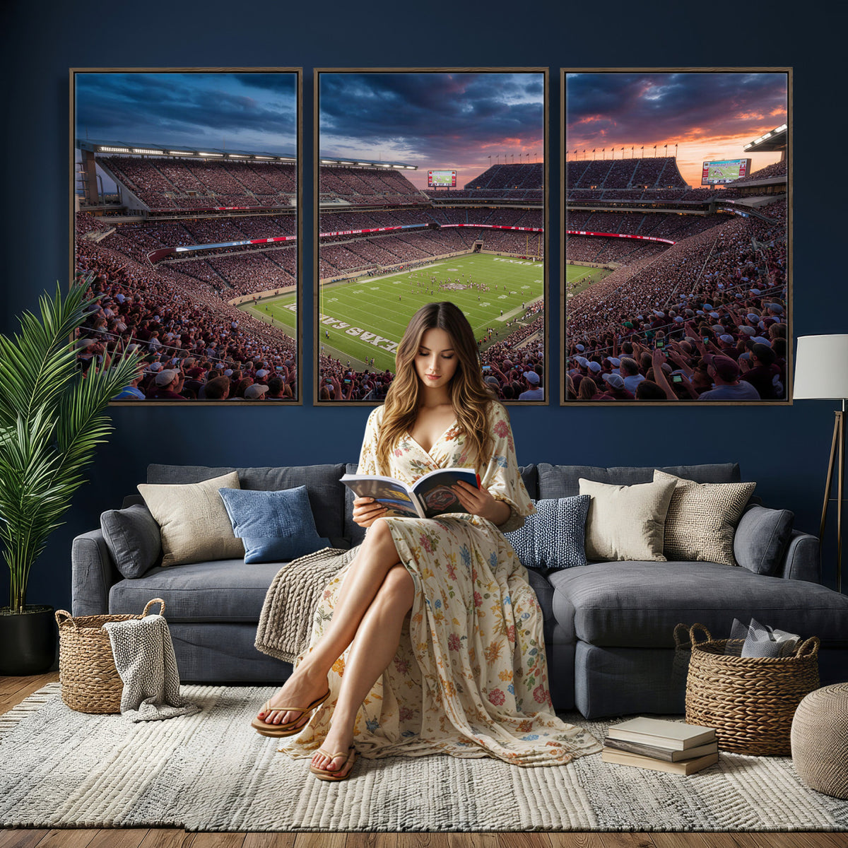 55475837-MGV-CV-36X24 - Stadium Wall Art Canvas Print