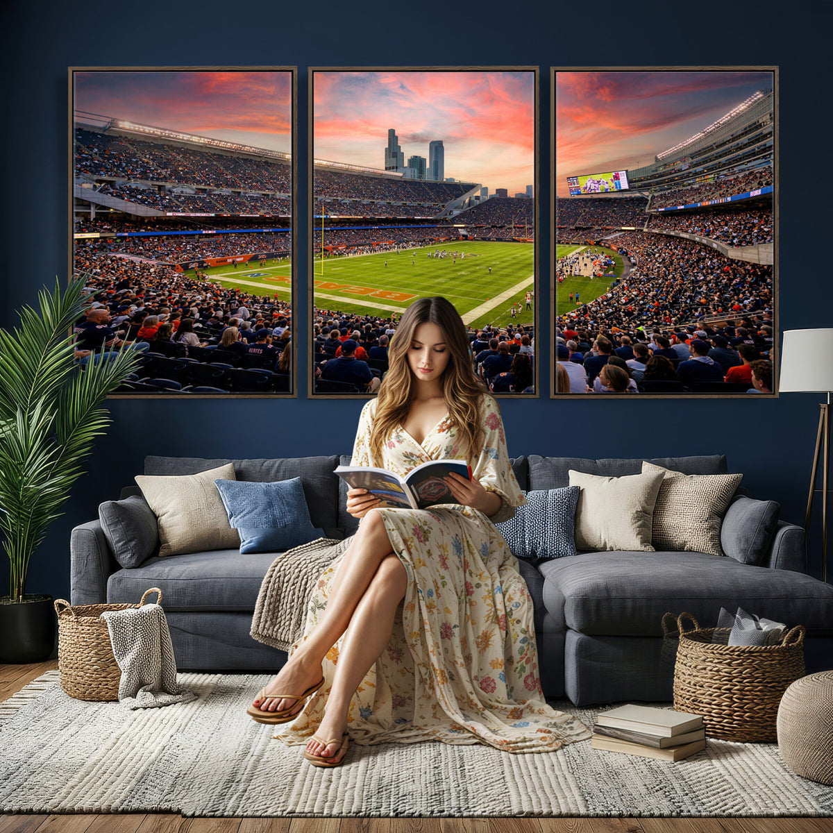 38873544-MGV-CV-36X24 - Stadium Wall Art Canvas Print