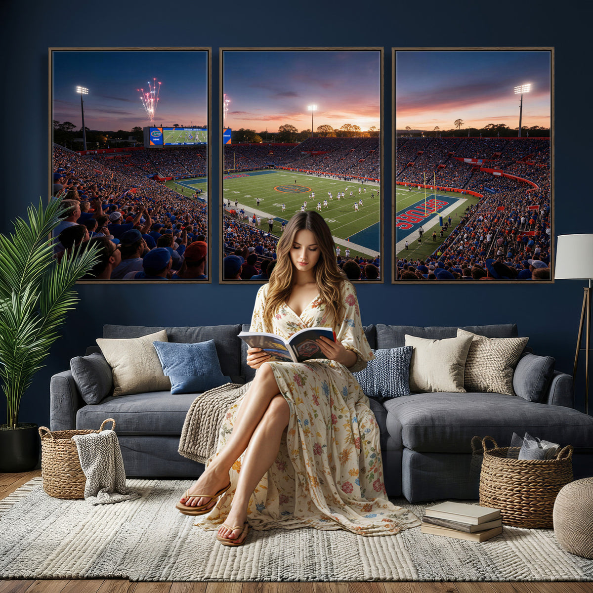 76151234-MGV-CV-36X24 - Stadium Wall Art Canvas Print