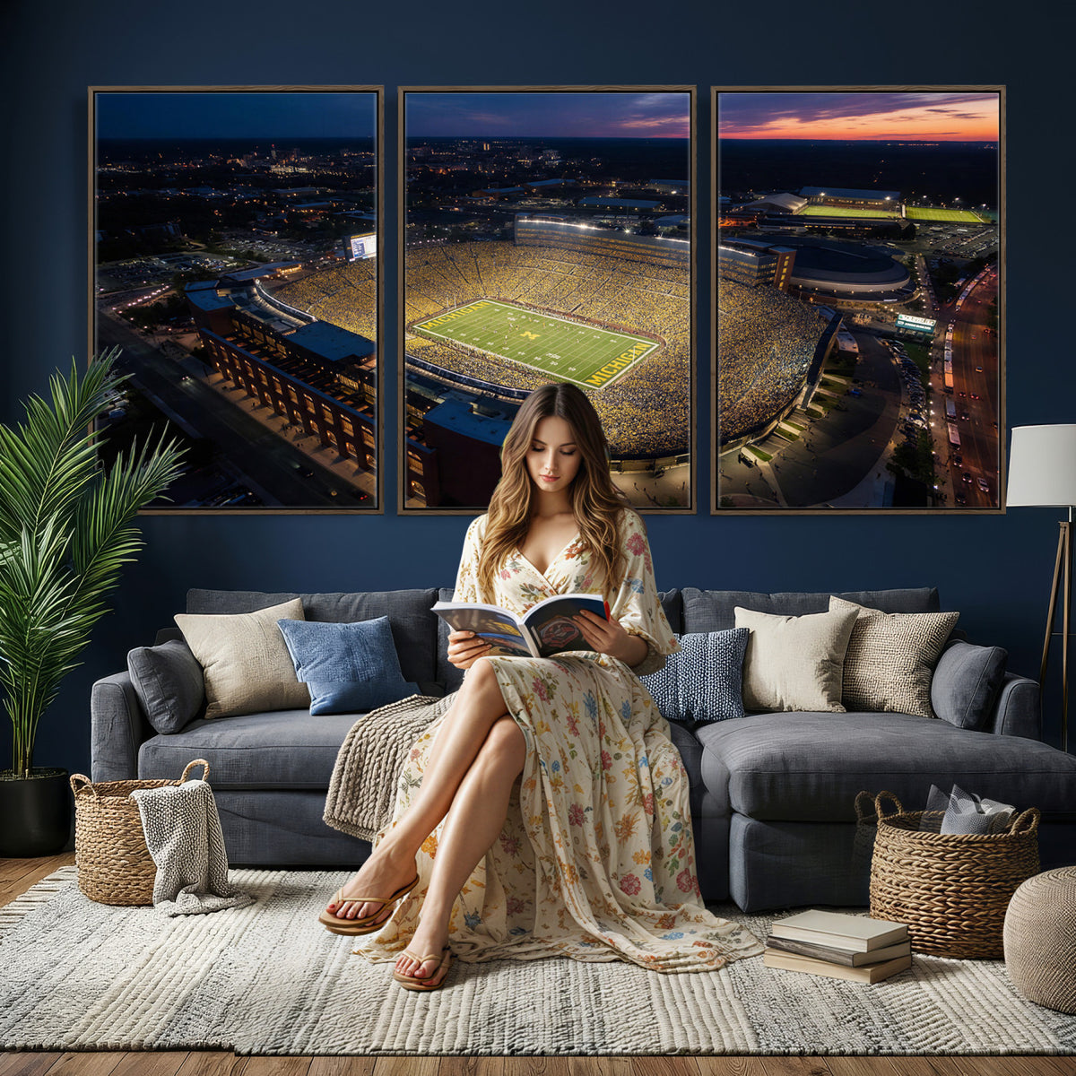 61127284-MGV-CV-36X24 - Stadium Wall Art Canvas Print