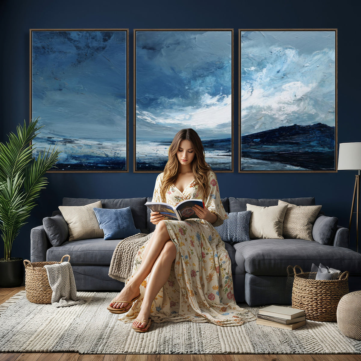66685630-MGV-CV-36X24 - Extra Large Abstract Wall Art Canvas Print