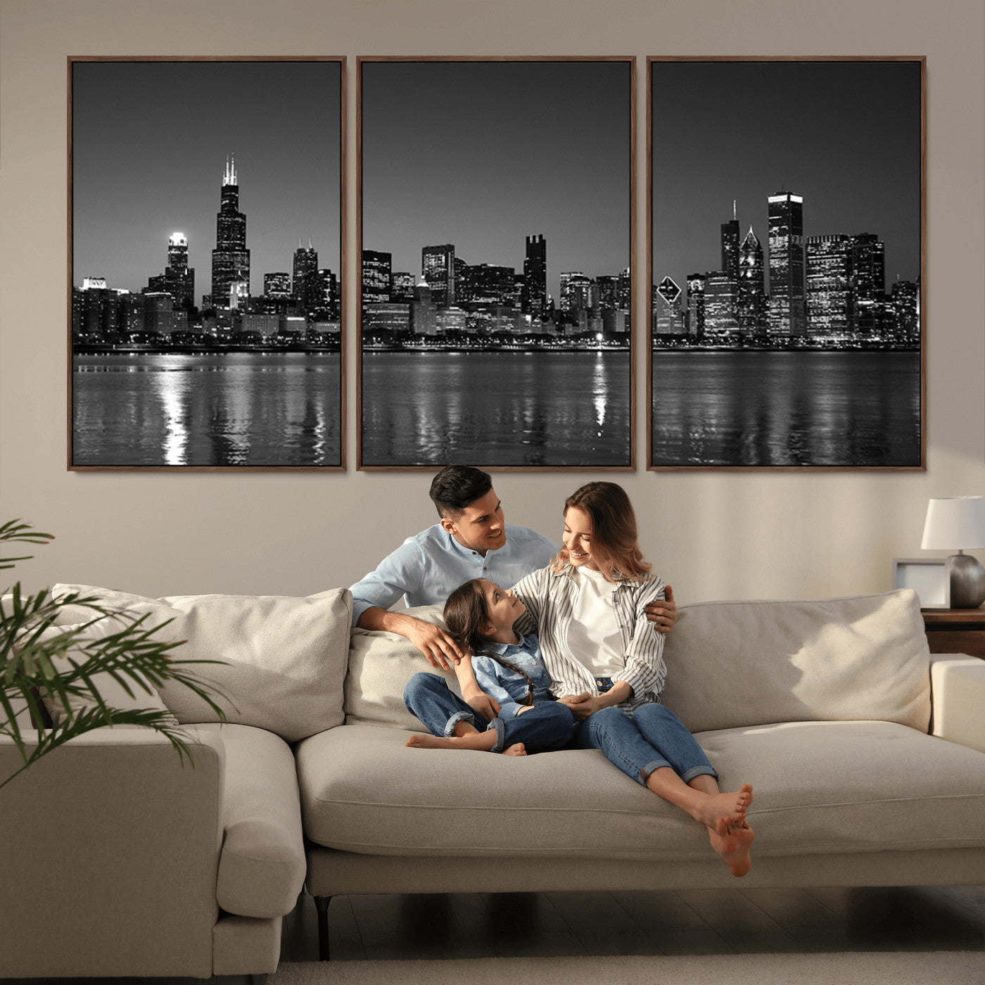 67435-MGV-FC-60X30-3P_Walnut-Chicago Wall Art Canvas Print
