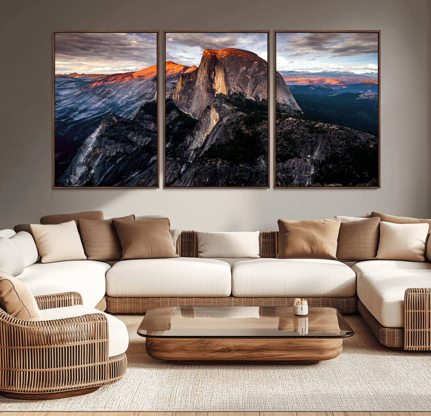 -Half Dome Yosemite Wall Art – Majestic Mountain Landscape Canvas Print, National Park Nature Photography for Living Room or Office Decor