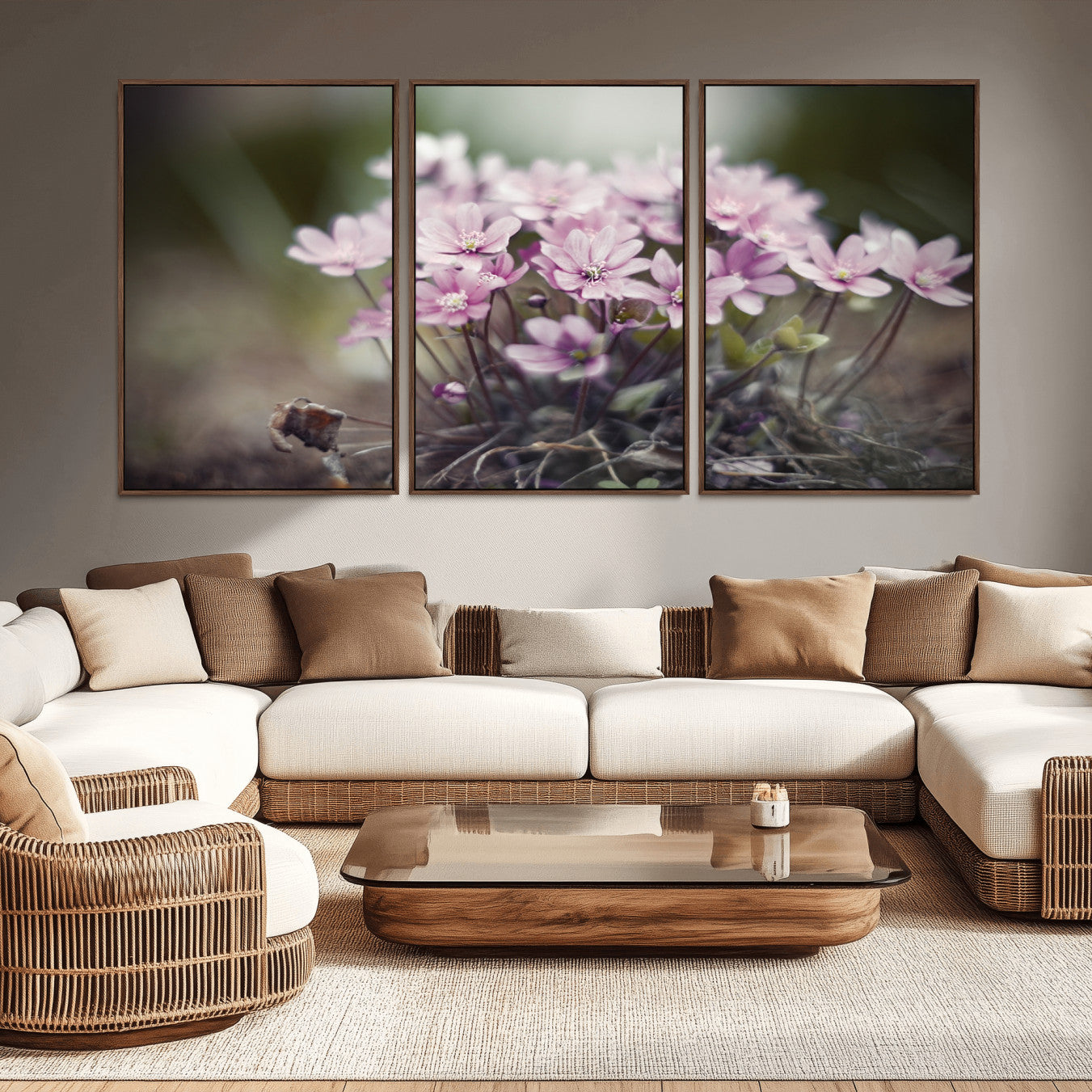 -Pink Wild Flower Canvas Print