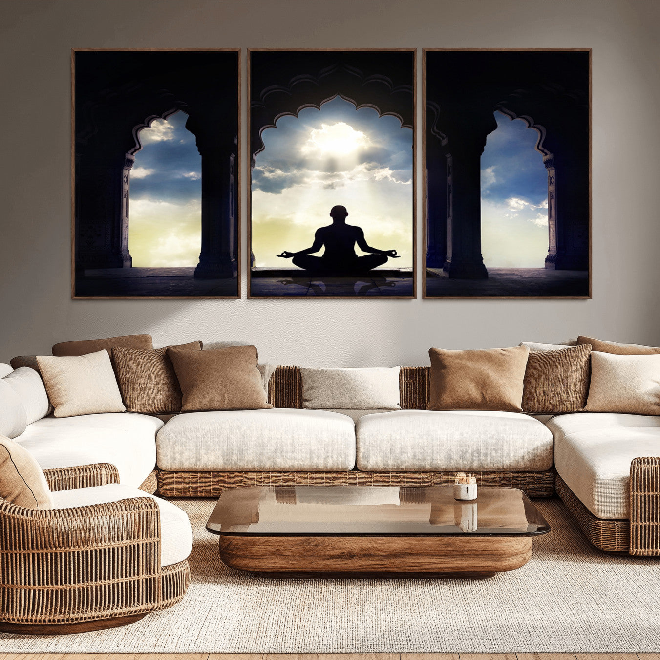 -Women and Yoga Wall Art Canvas Print