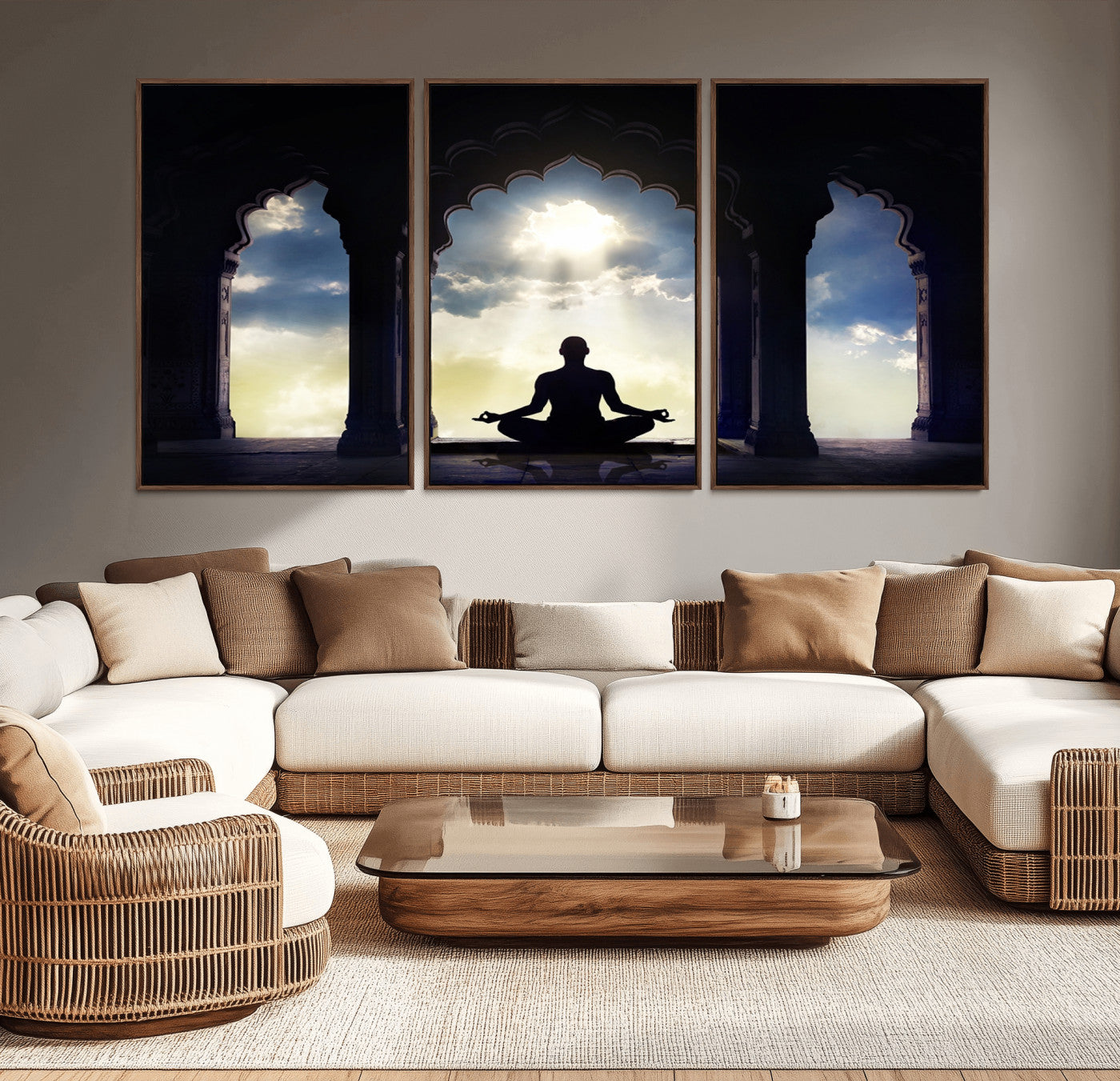 -Women and Yoga Wall Art Canvas Print