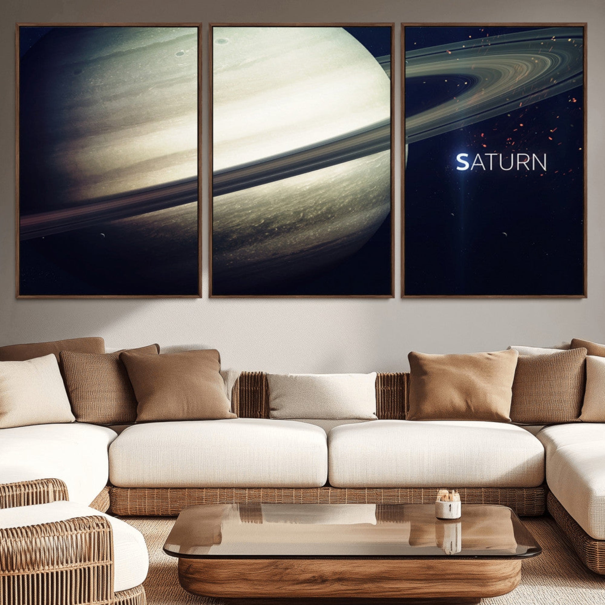 53060-MGV-CV-36X24-Framed Saturn Wall Art Canvas Print