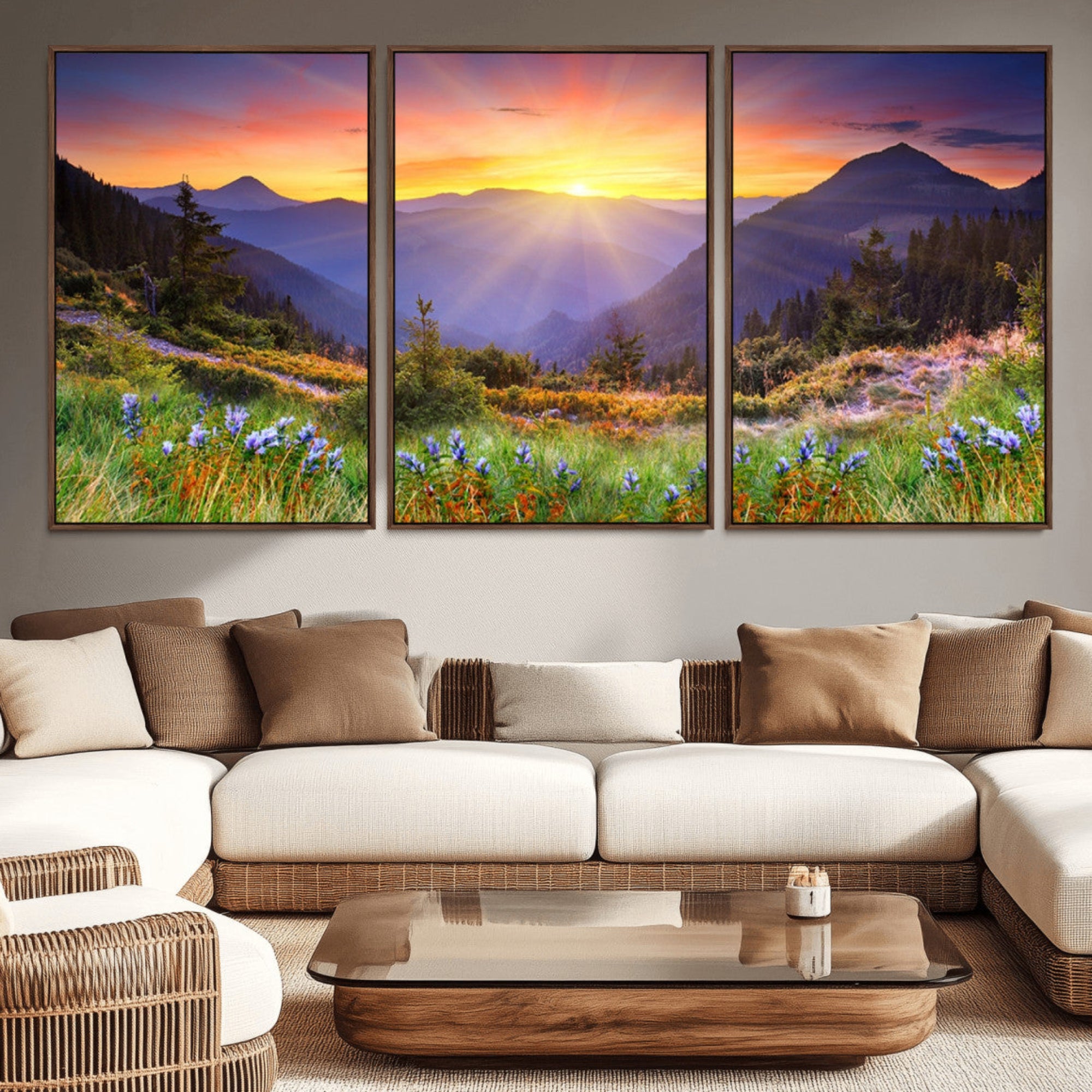 46010-MGV-CV-36X24-Mountain and Spring Wall Art Canvas Print
