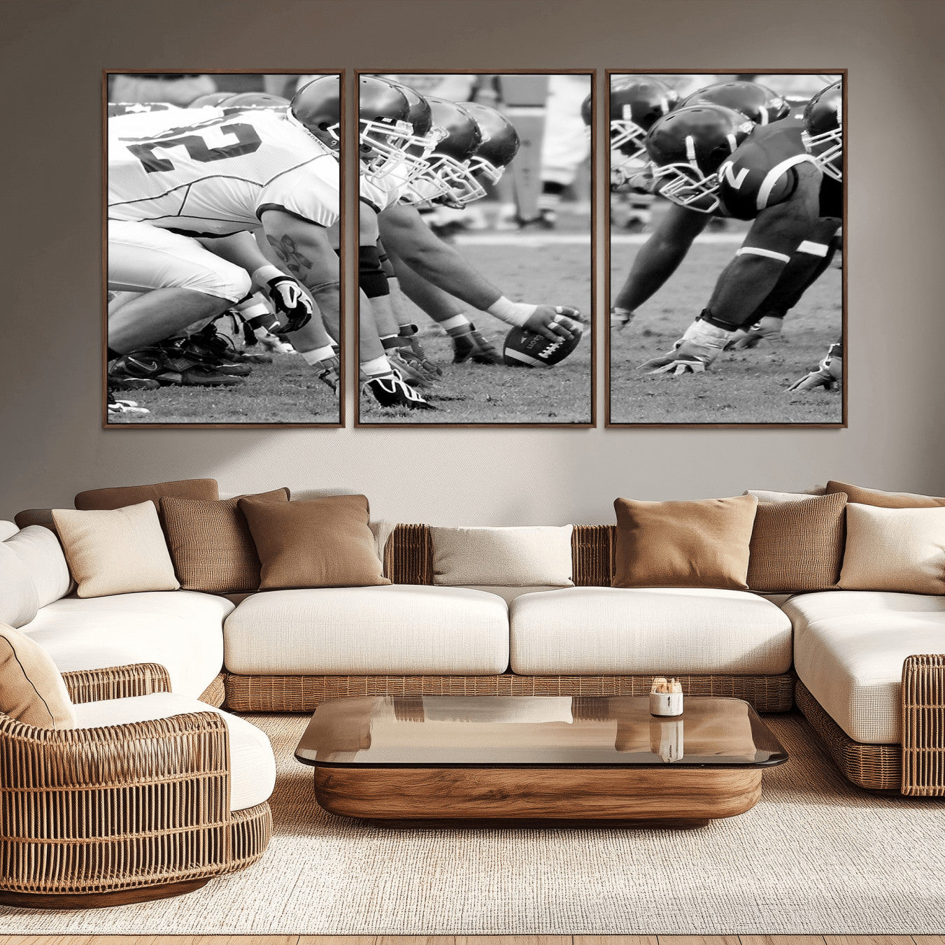 97432-MGV-CV-36X24-American Football Player Wall Art Canvas Print