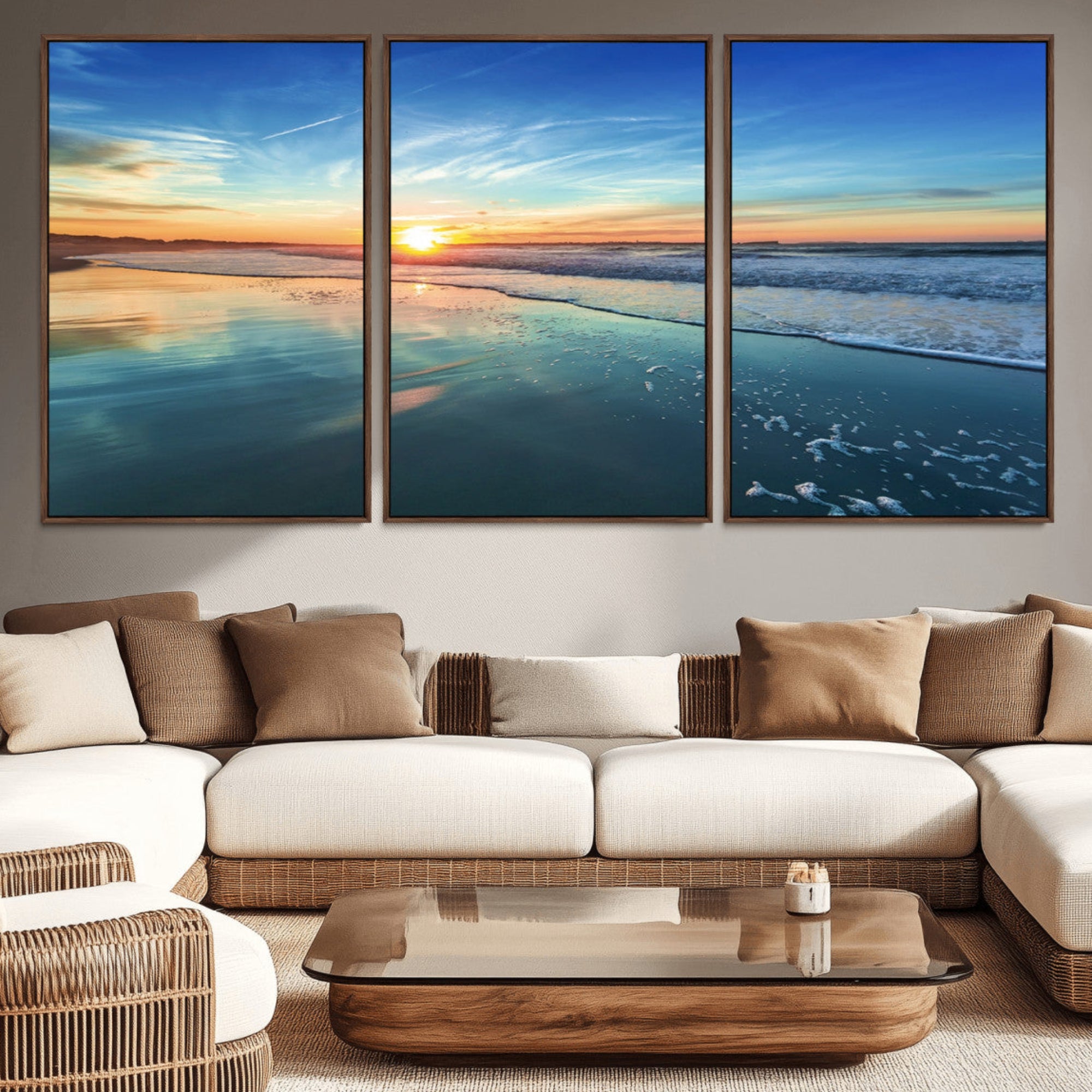 25542-MGV-CV-36X24-Blue Sky and Beach Wall Art Canvas Print
