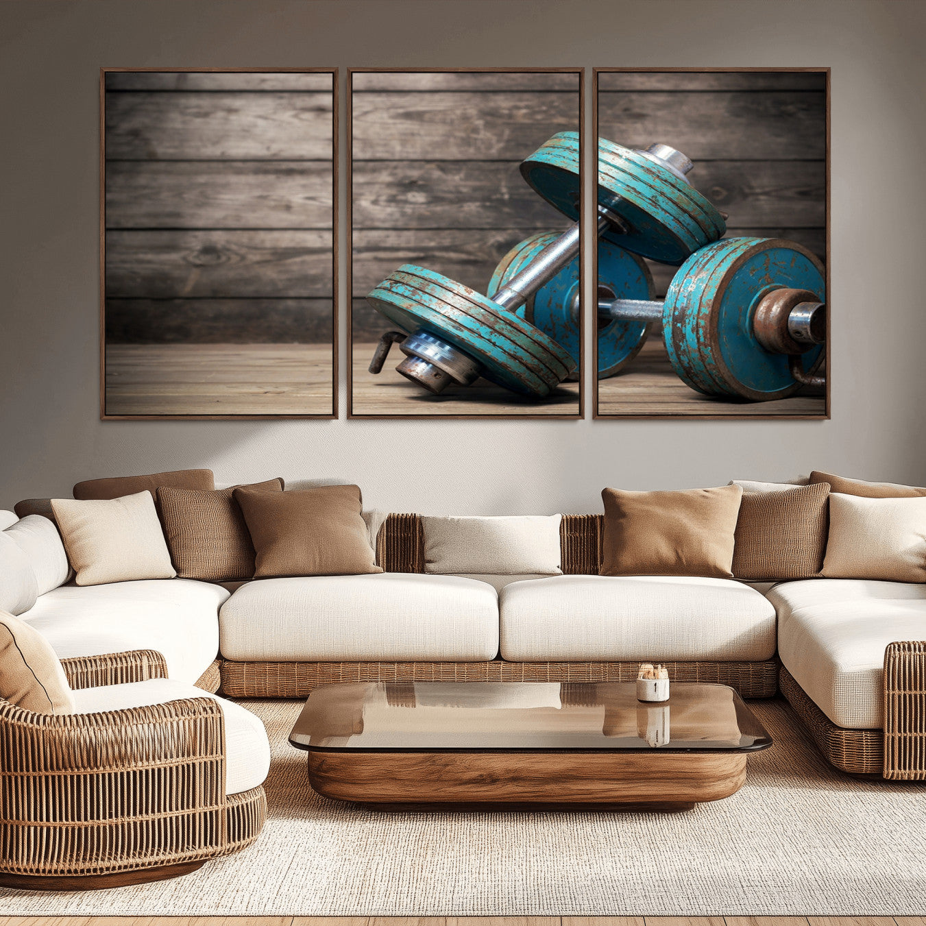 39364-MGV-CV-36X24-Dambell and Sport Wall Art Canvas Print