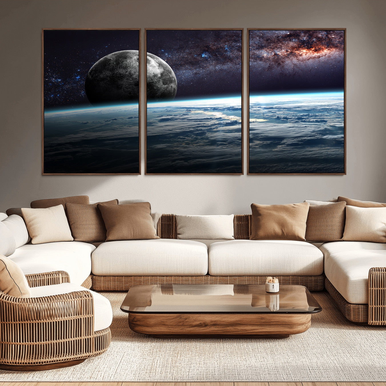 -Space and Planet Canvas Print