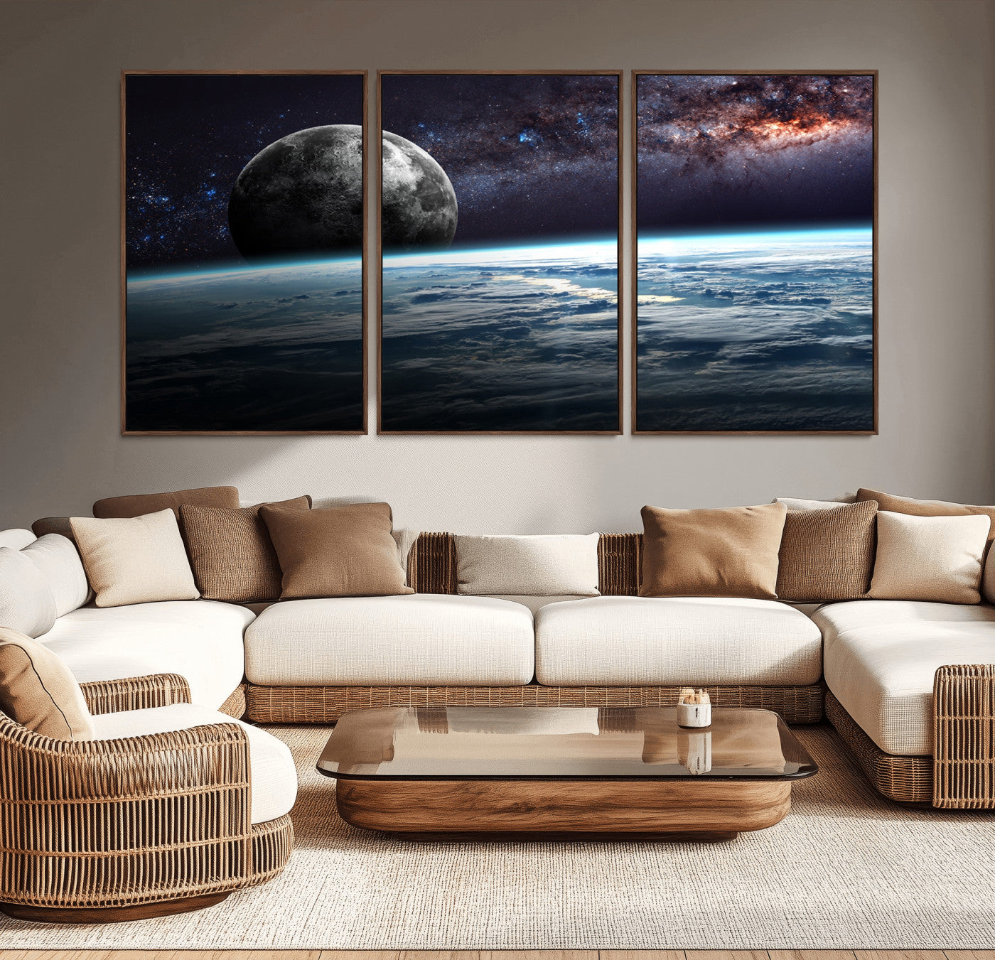 -Space and Planet Canvas Print