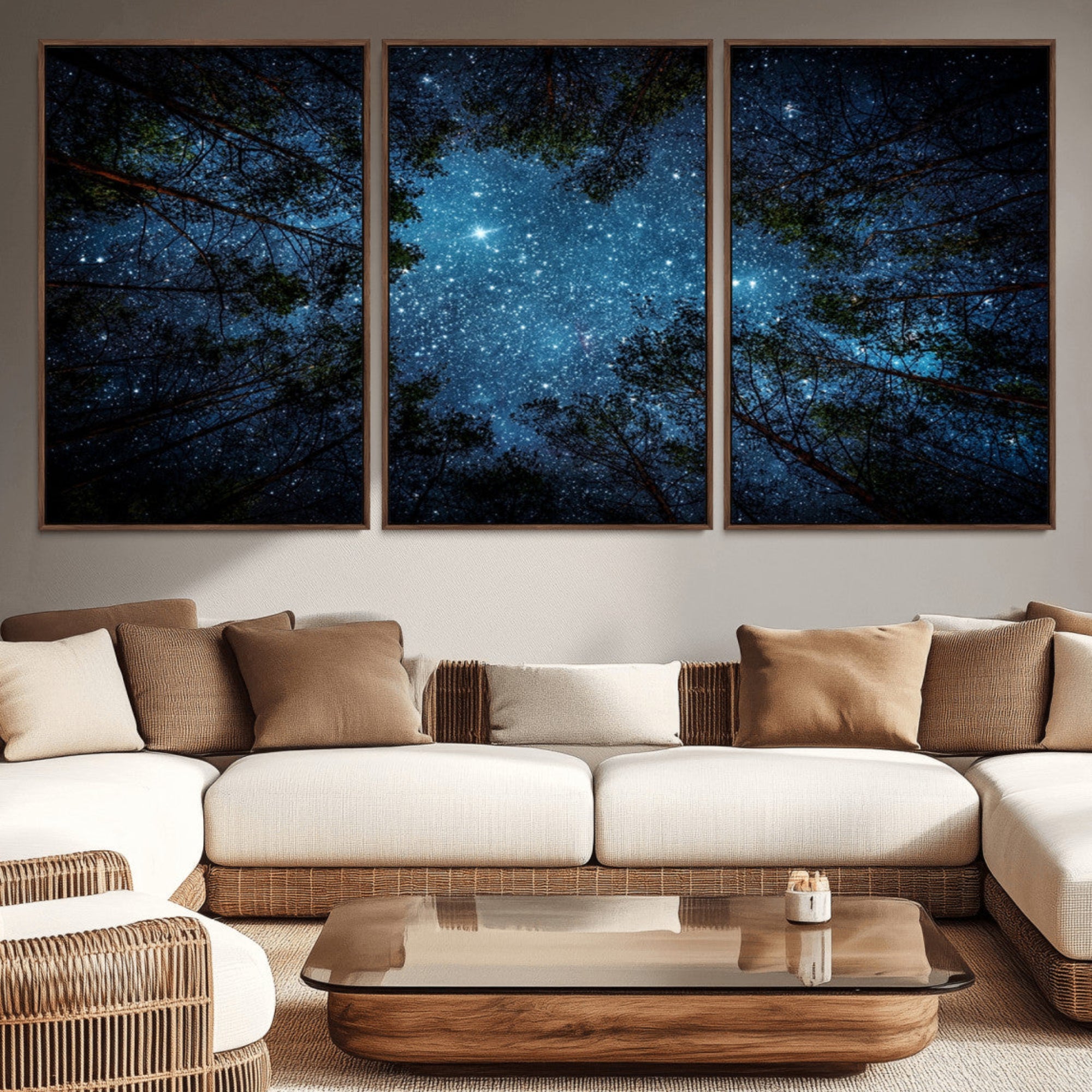 79948-MGV-CV-36X24-Forest and Stars Wall Art Canvas Print