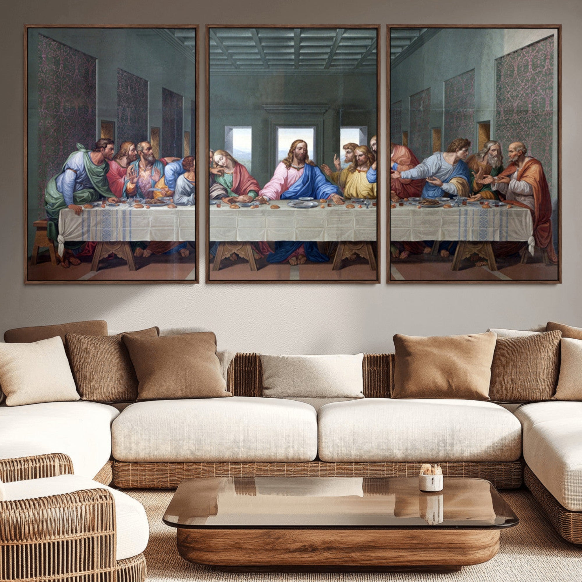 30401-MGV-CV-36X24-The Last Supper Multi Panel Canvas Wall Art