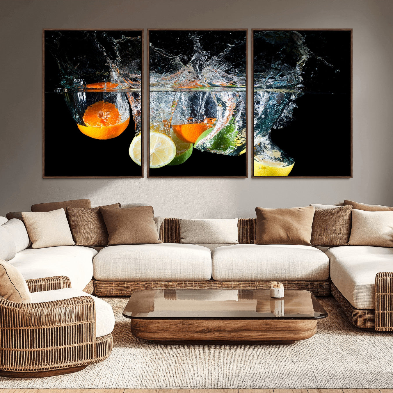 -Kitchen Wall Art, Kitchen Fruits Art Canvas Print