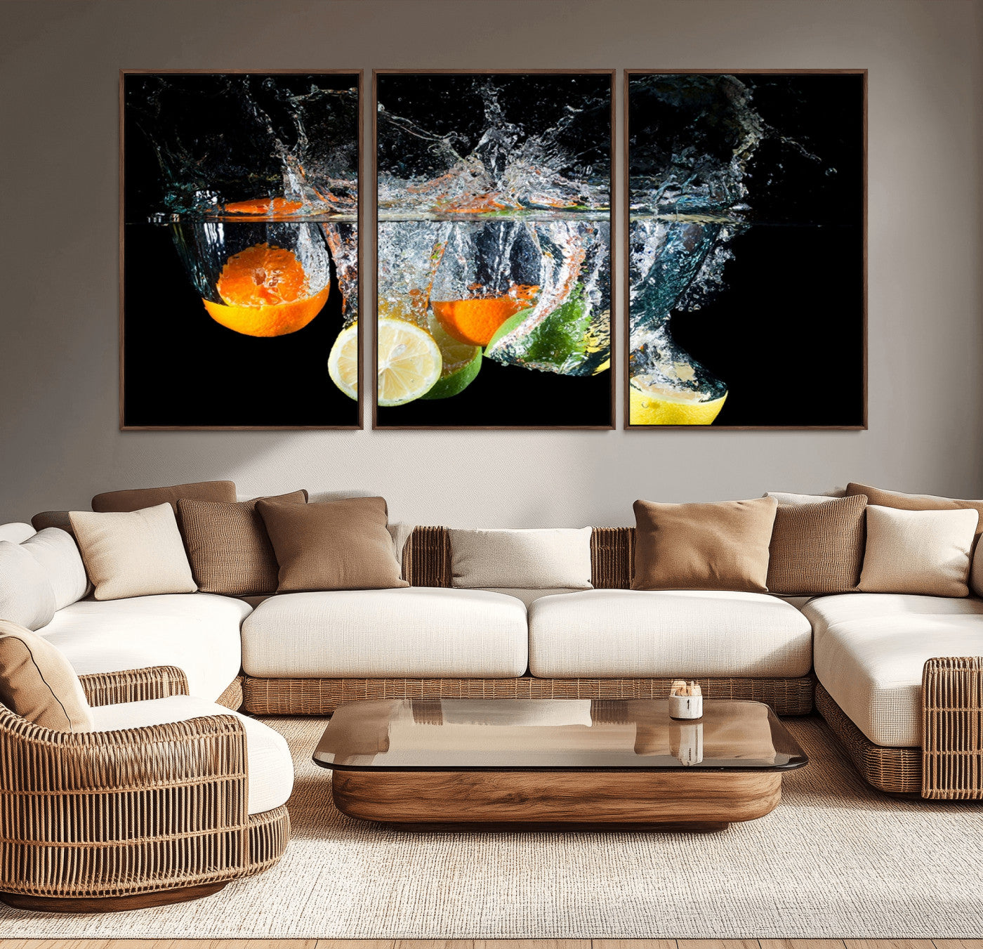 -Kitchen Wall Art, Kitchen Fruits Art Canvas Print