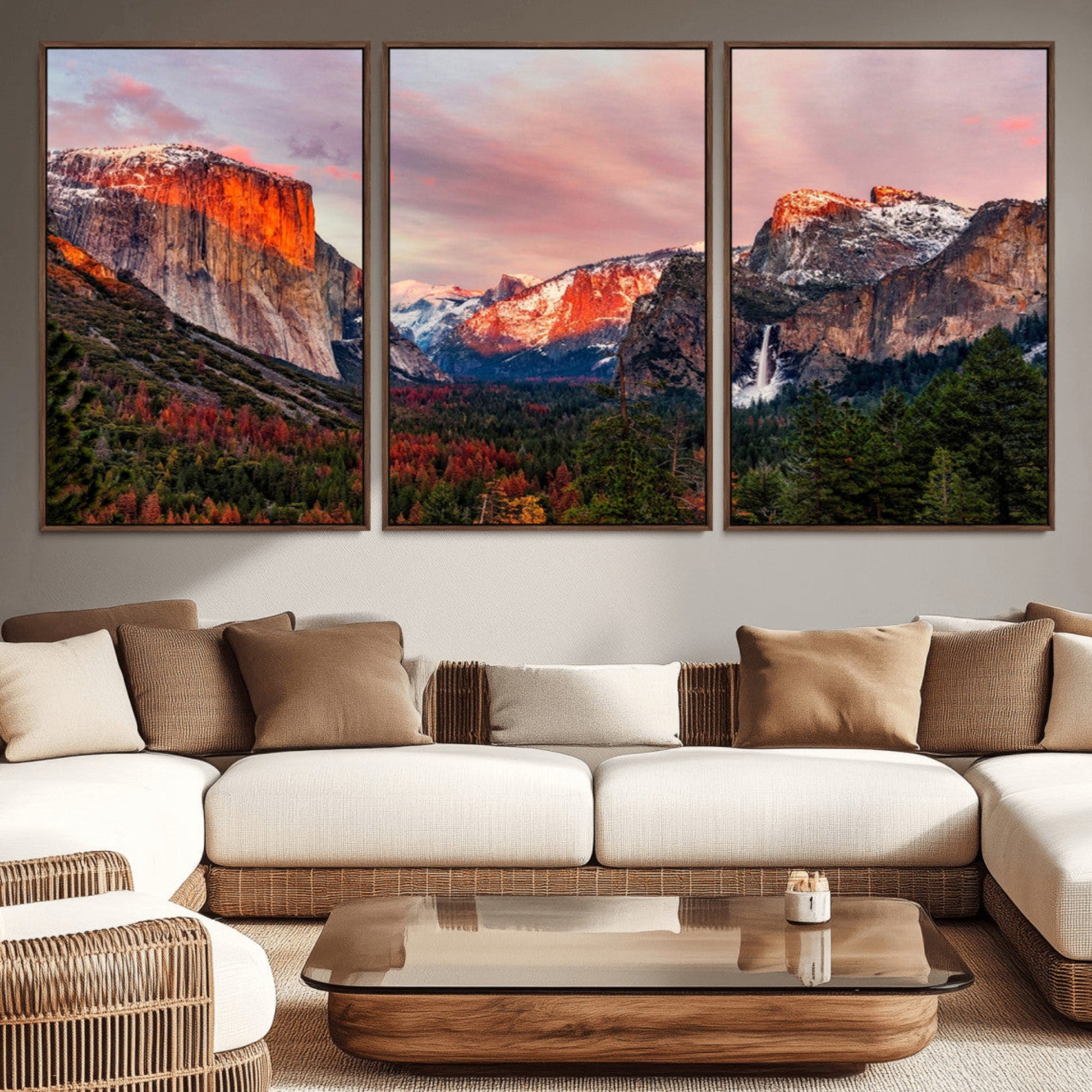 92086-MGV-CV-36X24-Yosemite Half Dome Wall Art Canvas Print El Capitan