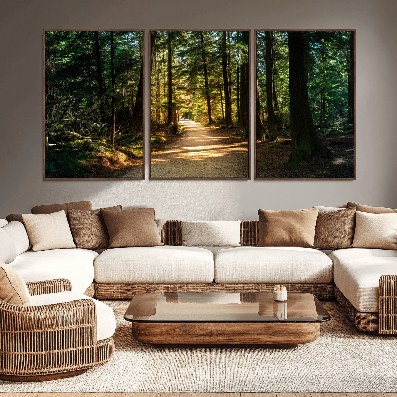 -Natural Landscape Wall Art Relaxing Forest Canvas Print