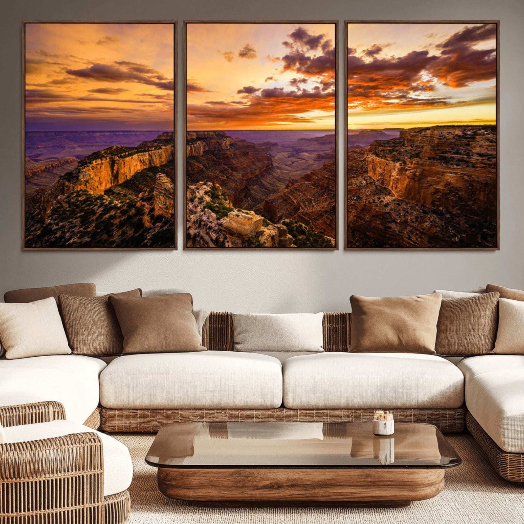 68507-MGV-CV-36X24-Mesmerizing Sunset from Grand Canyon Nal Park Wall Art, Grand Canyon Canvas Print