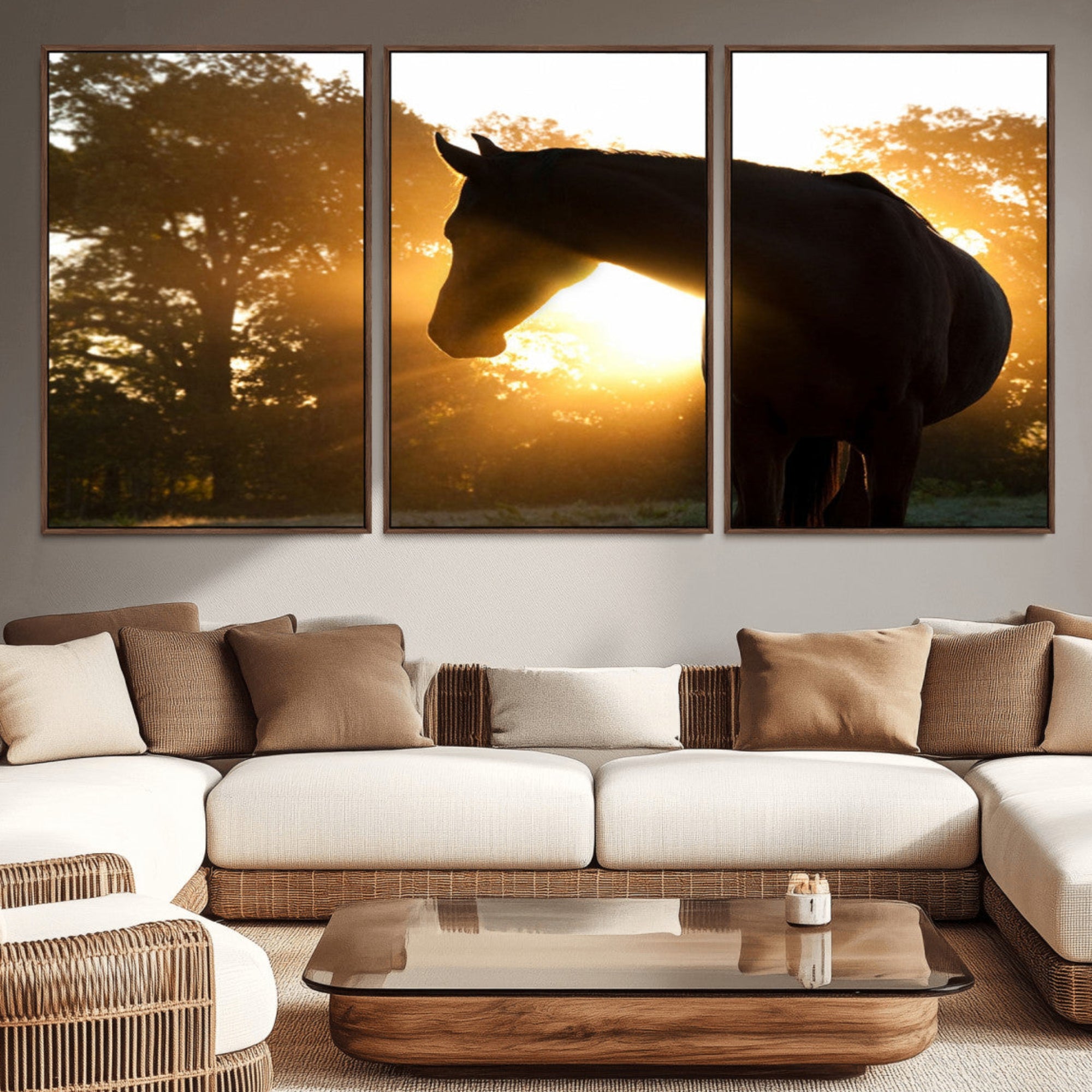 65224-MGV-CV-36X24-Horse at Sunset Wall Art Animal Canvas Print