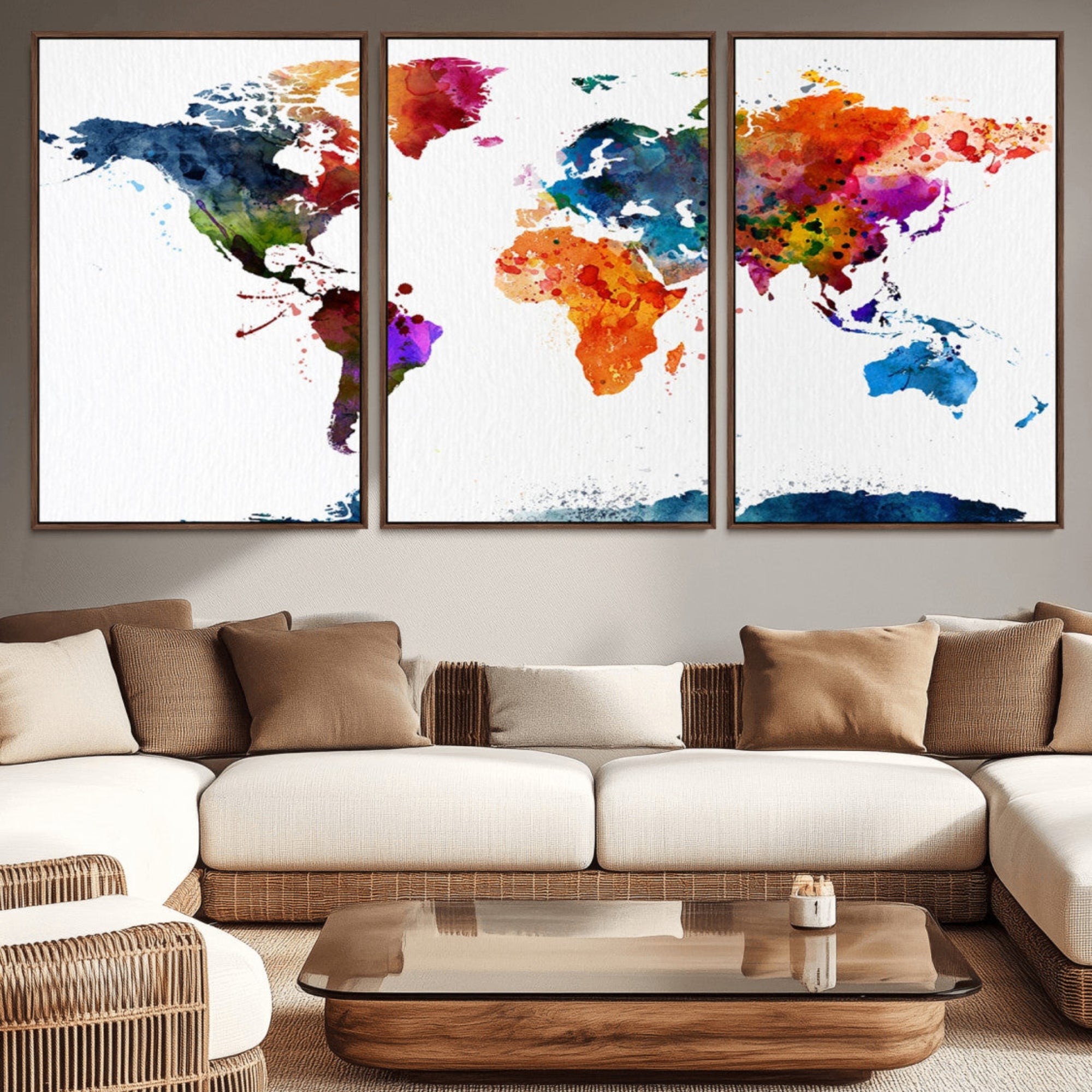 37825-MGV-CV-36X24-Push Pin World Map Canvas Print – Travel Tracker Wall Art for Couples, Perfect Anniversary Gift for Home or Office Decor