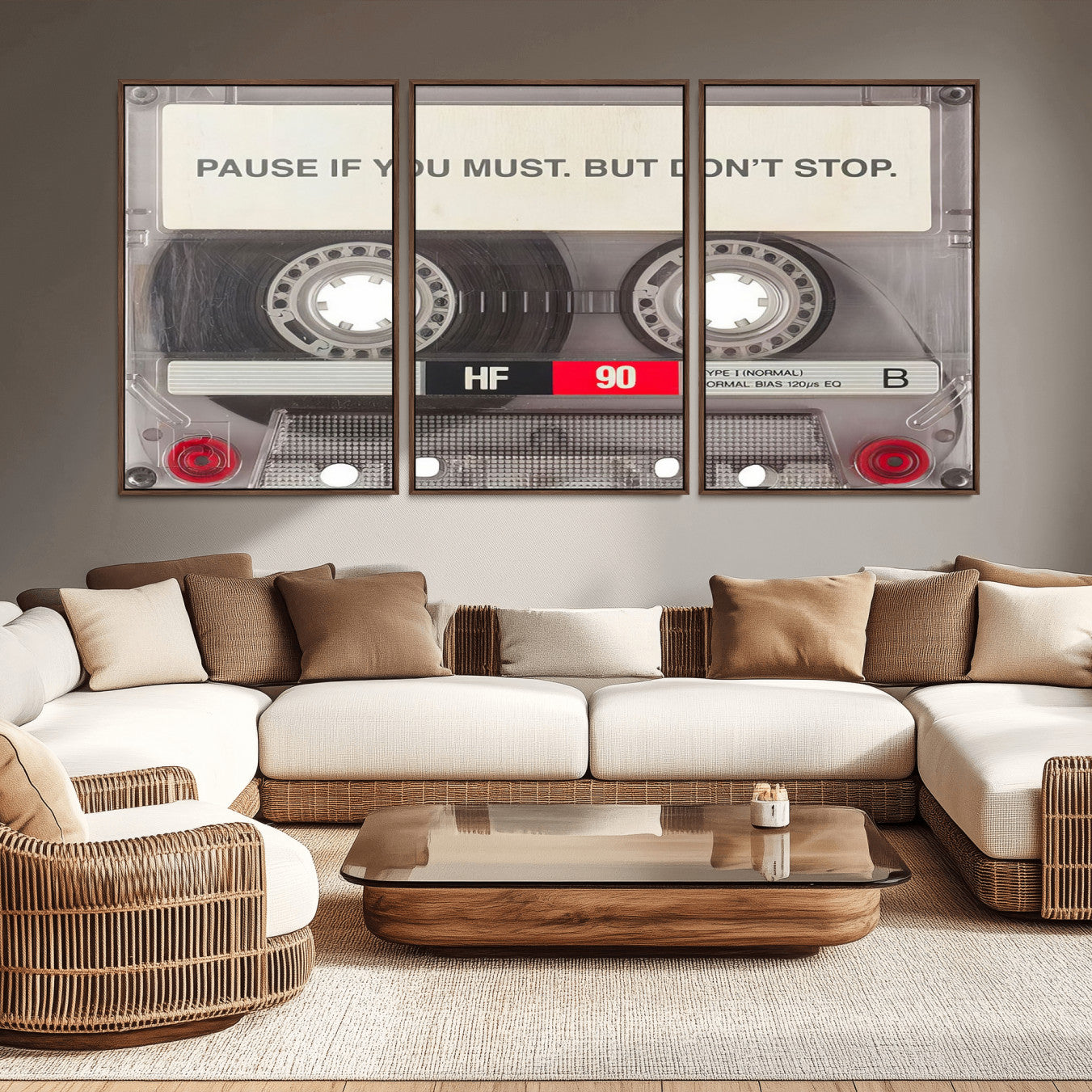 -Music Cassette Iconic Wall Art Canvas Print