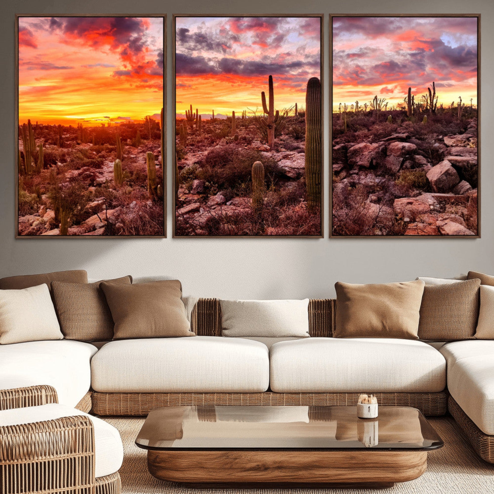 18067-MGV-CV-36X24-Arizona Desert Print, Western Cowboy Wall Art Print
