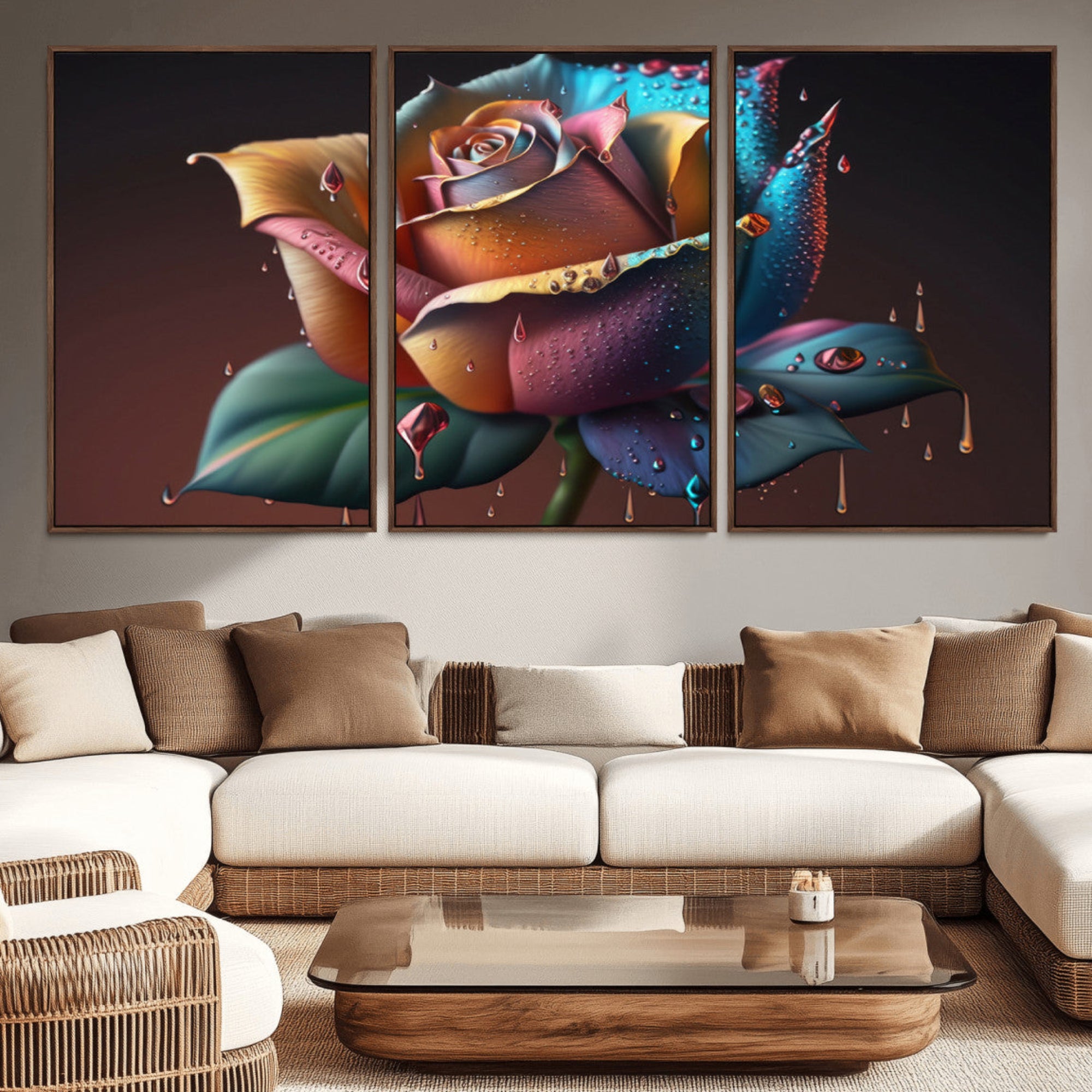 15207-MGV-CV-36X24-Abstract Rose Wall Art Canvas Print