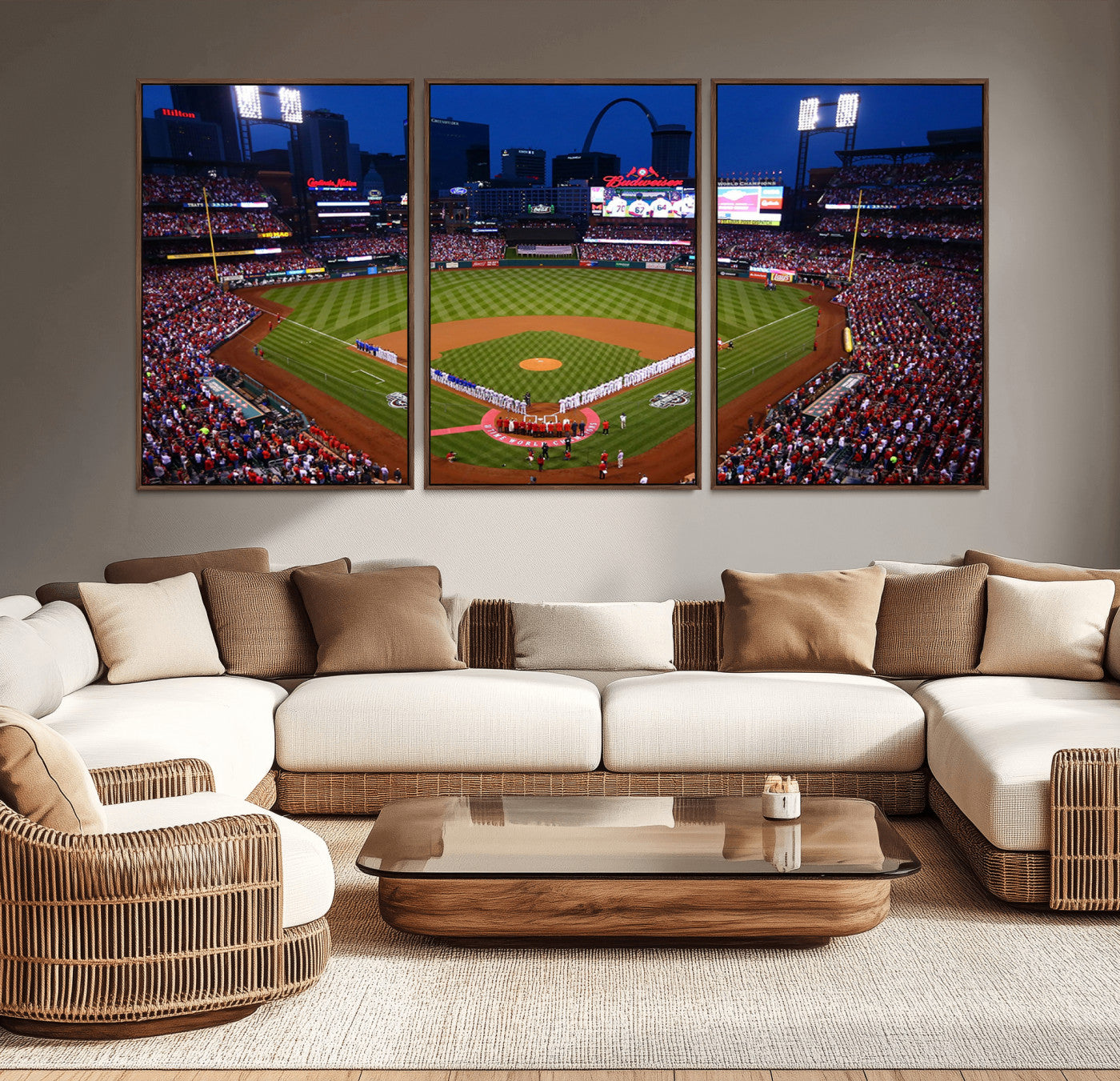 -St. Louis Cardinals Baseball Team Print - Busch Stadium Wall Art Canvas Print